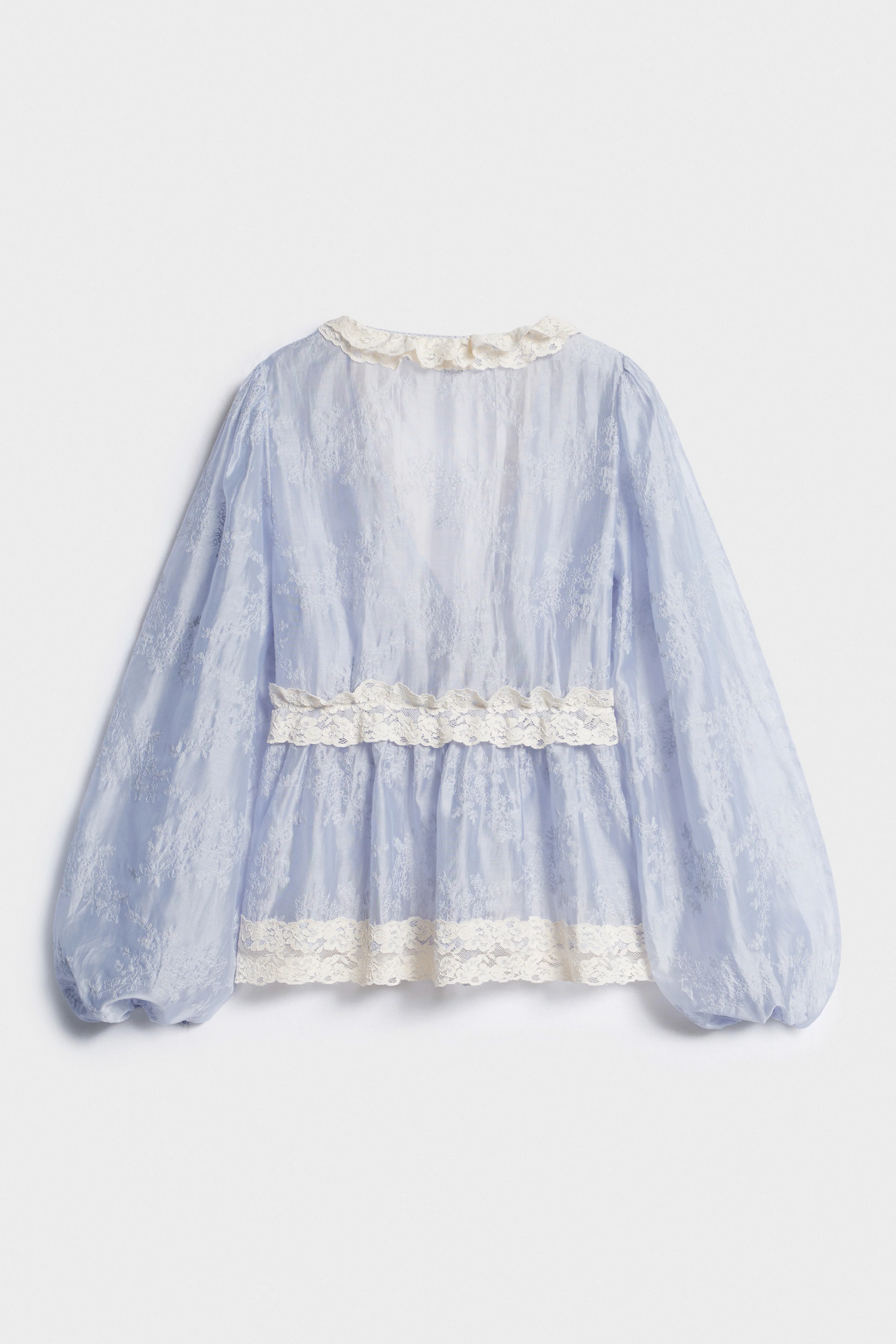 LYOCELL AND LACE BLOUSE - Image 5
