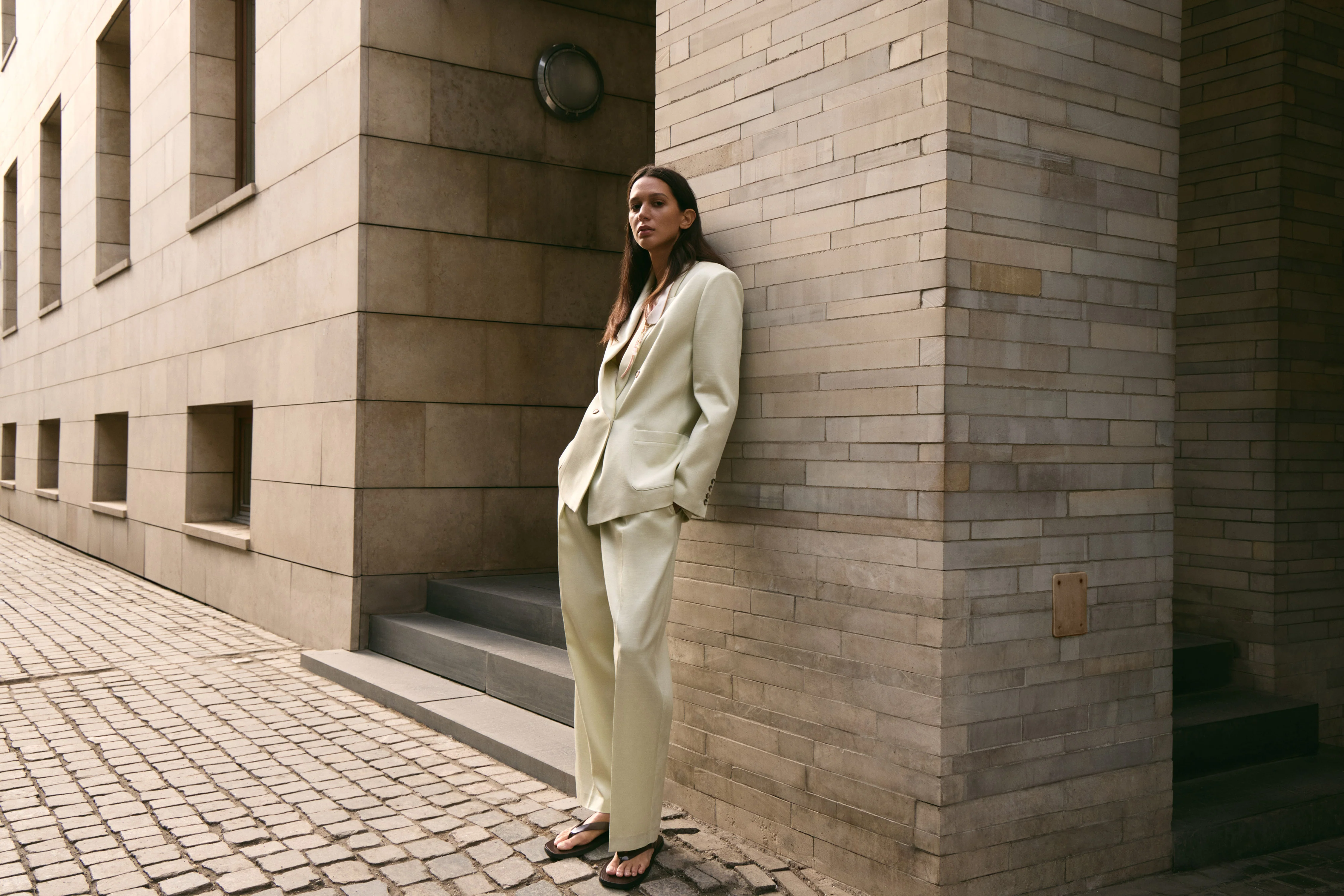 LYOCELL-COTTON TROUSERS - Image 2