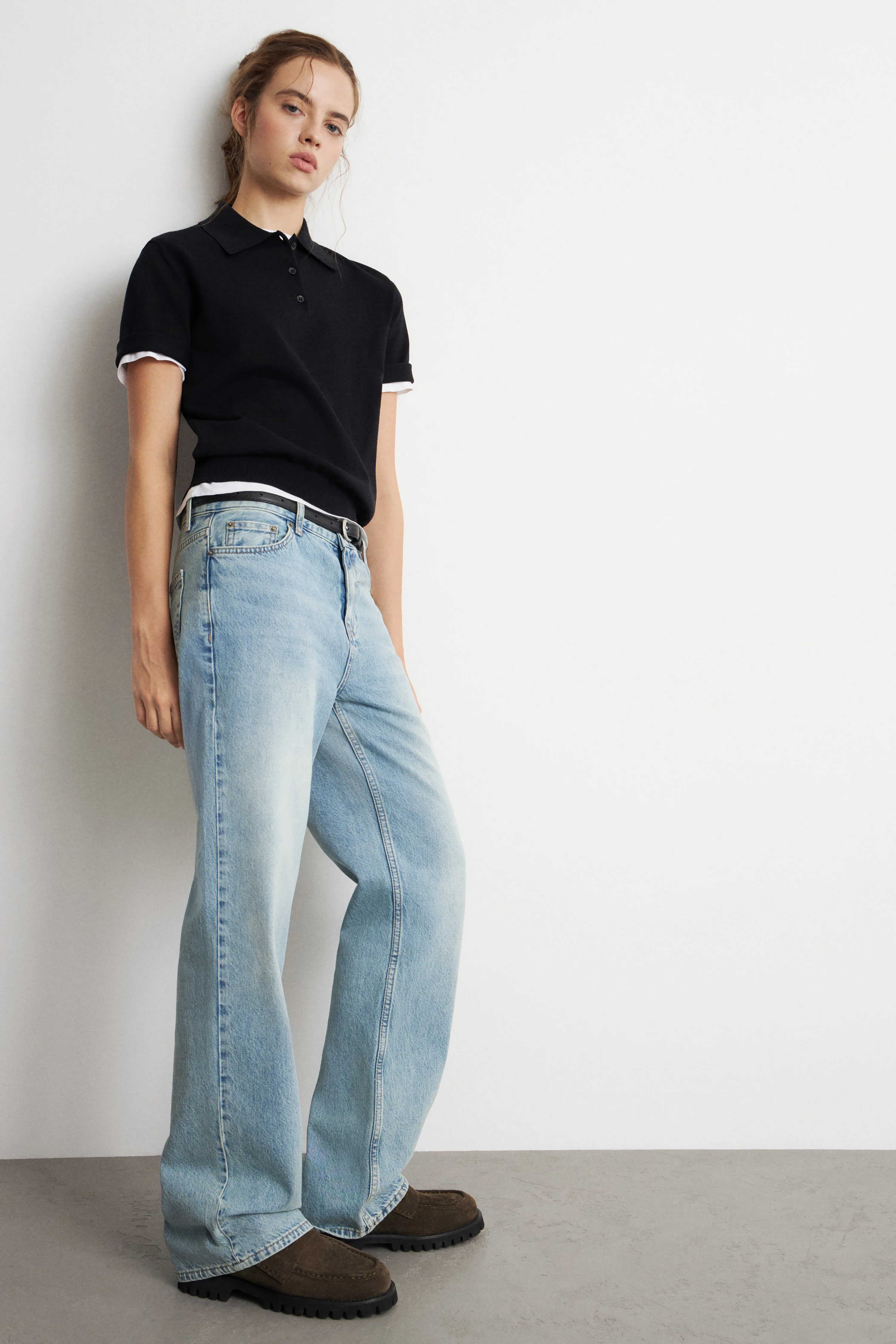 LYOCELL KNIT POLO JUMPER - Image 3