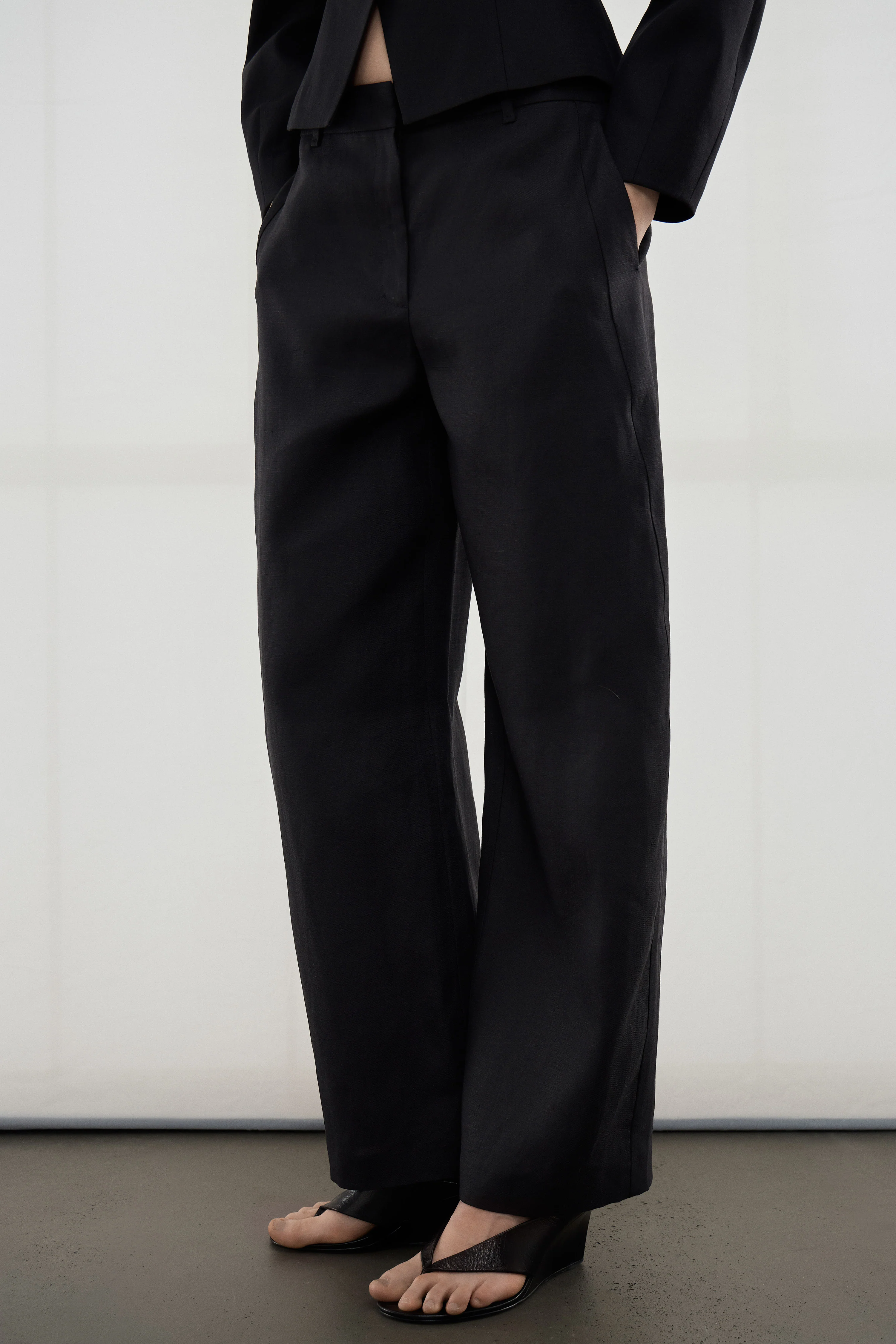 LYOCELL-LINEN BAGGY TROUSERS - Image 2
