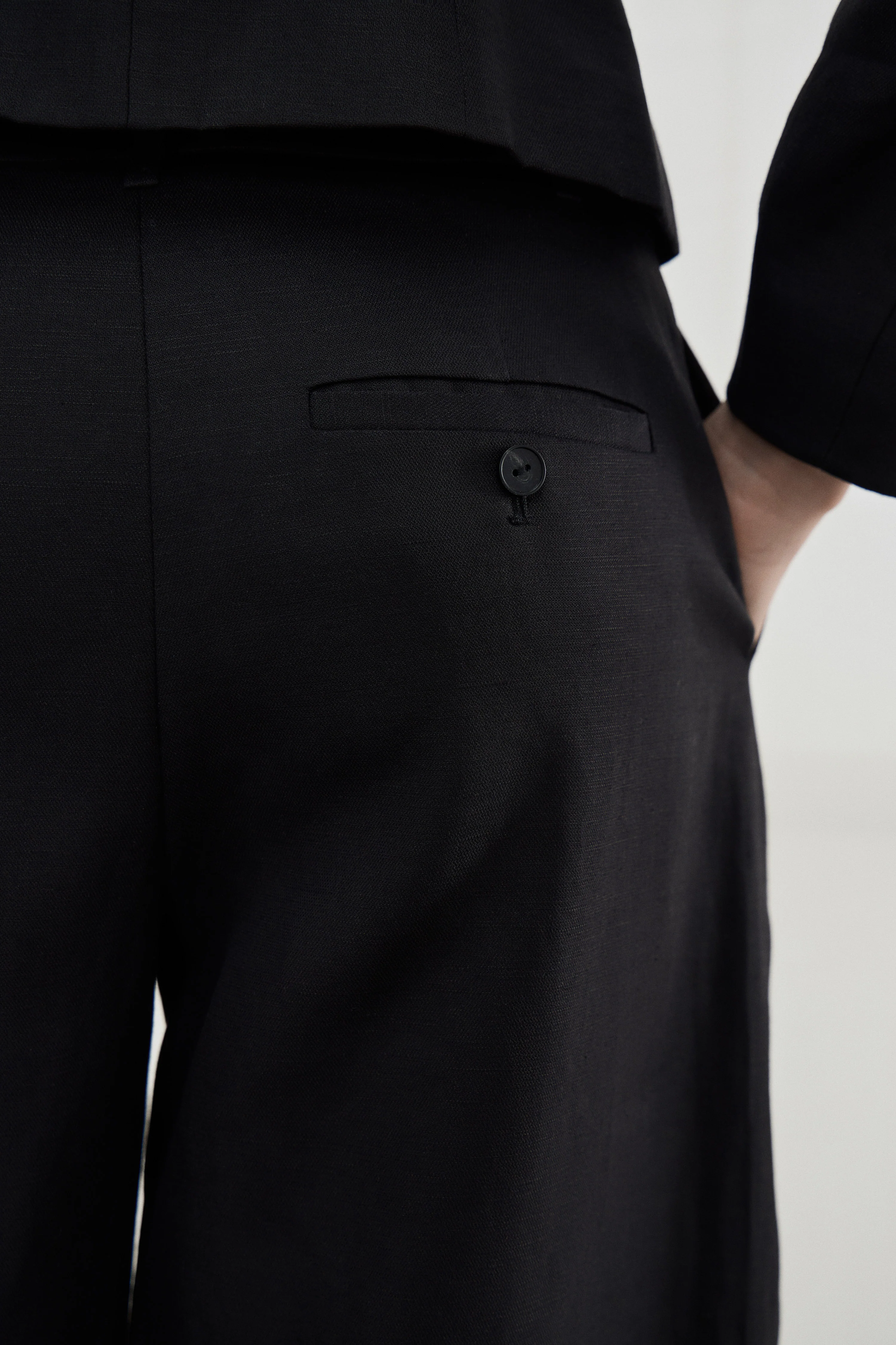 LYOCELL-LINEN BAGGY TROUSERS - Image 4
