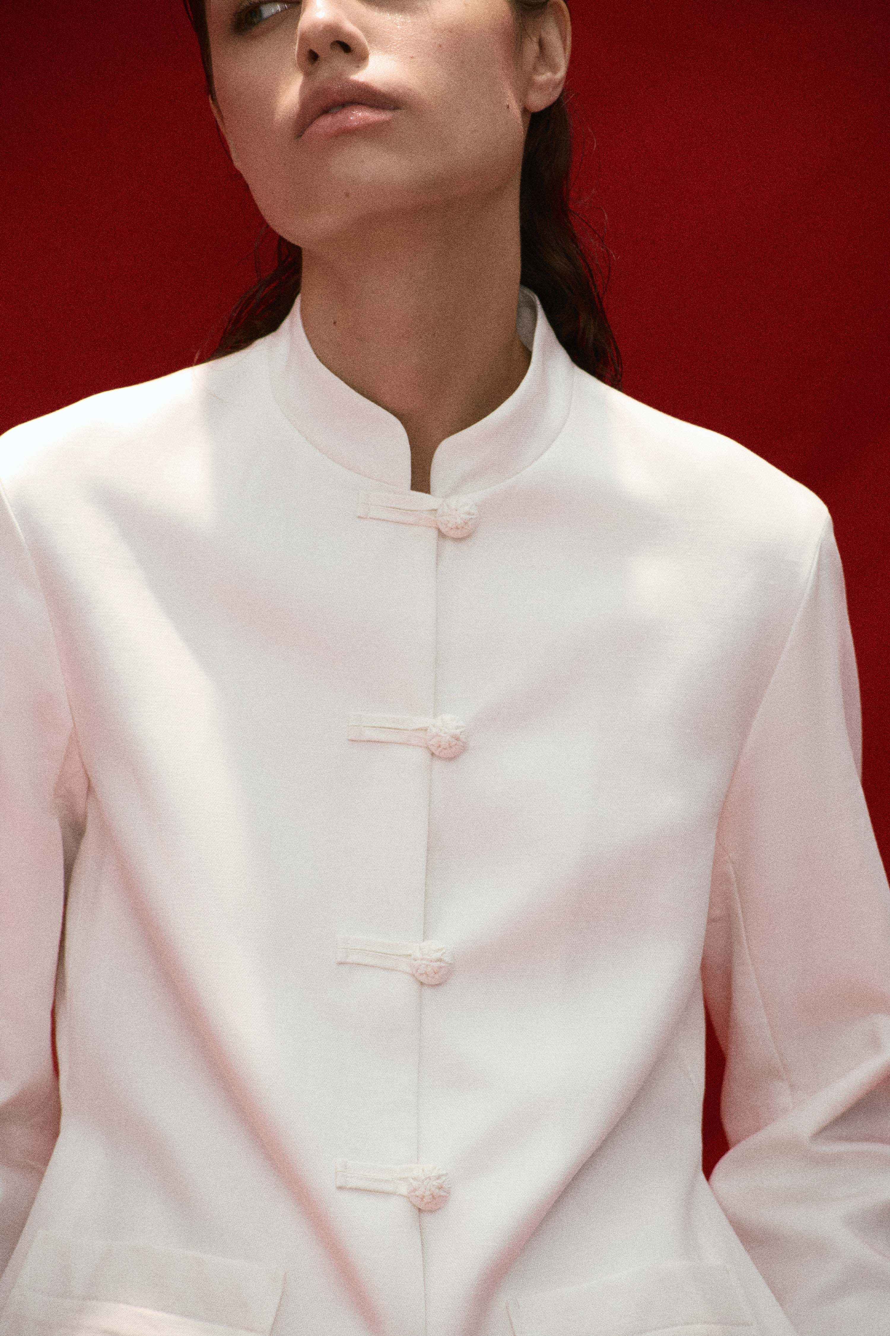 LYOCELL-LINEN ORIENTAL-STYLE BLAZER - Image 3