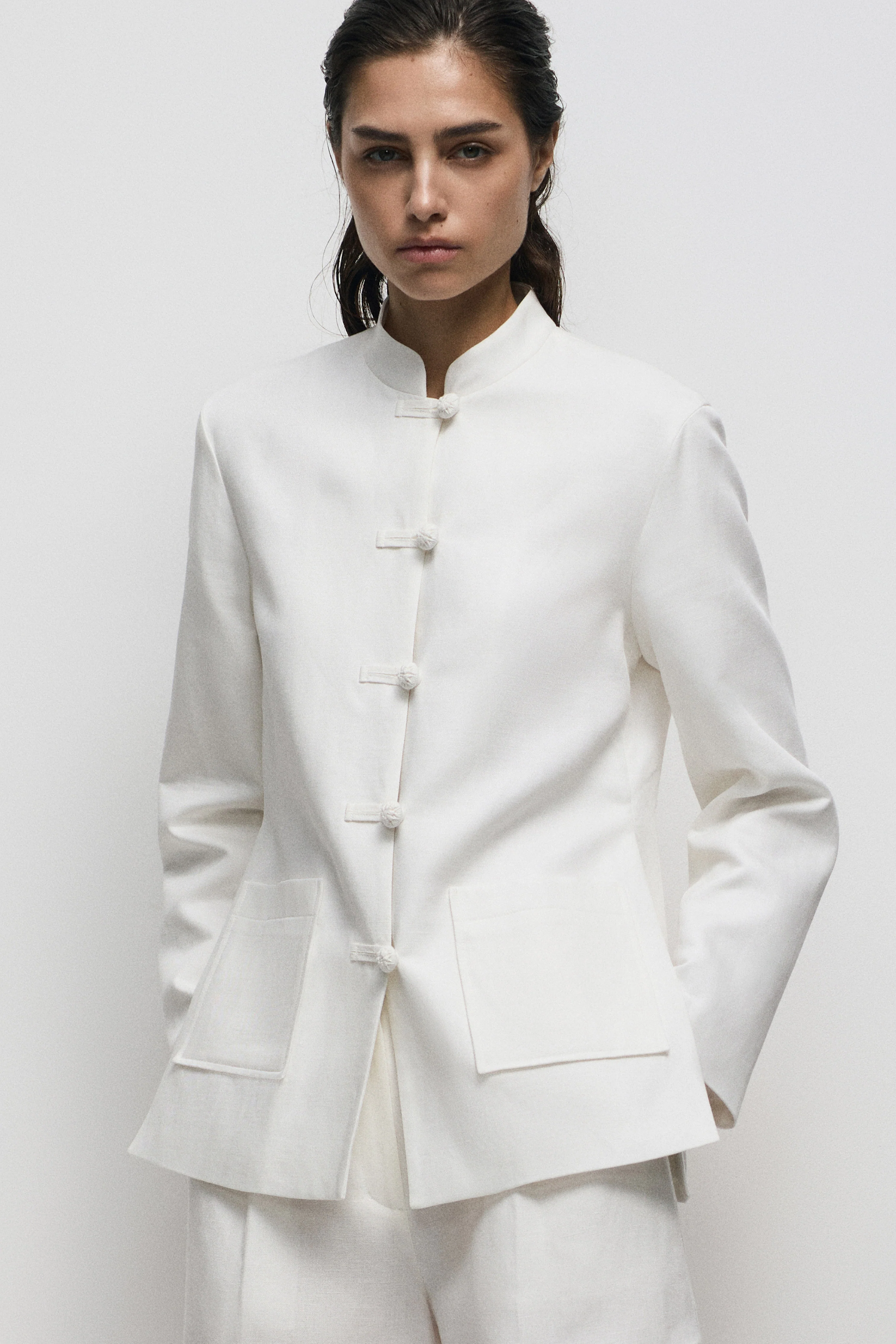 LYOCELL-LINEN ORIENTAL-STYLE BLAZER - Image 6