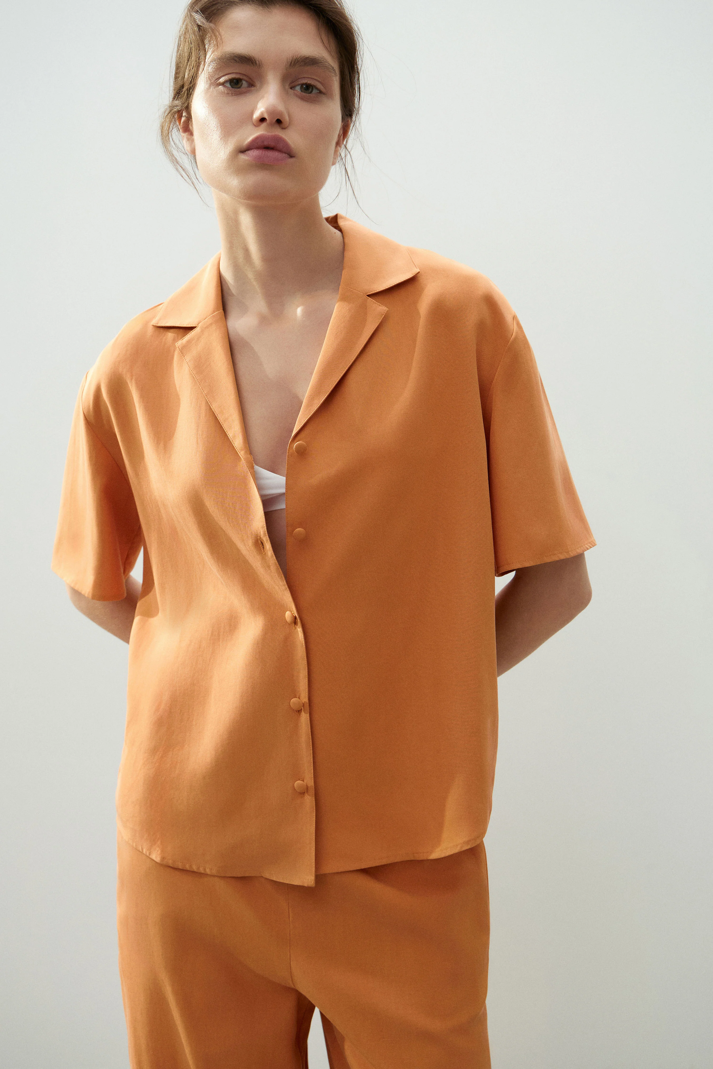 LYOCELL-LINEN STRAIGHT SHIRT