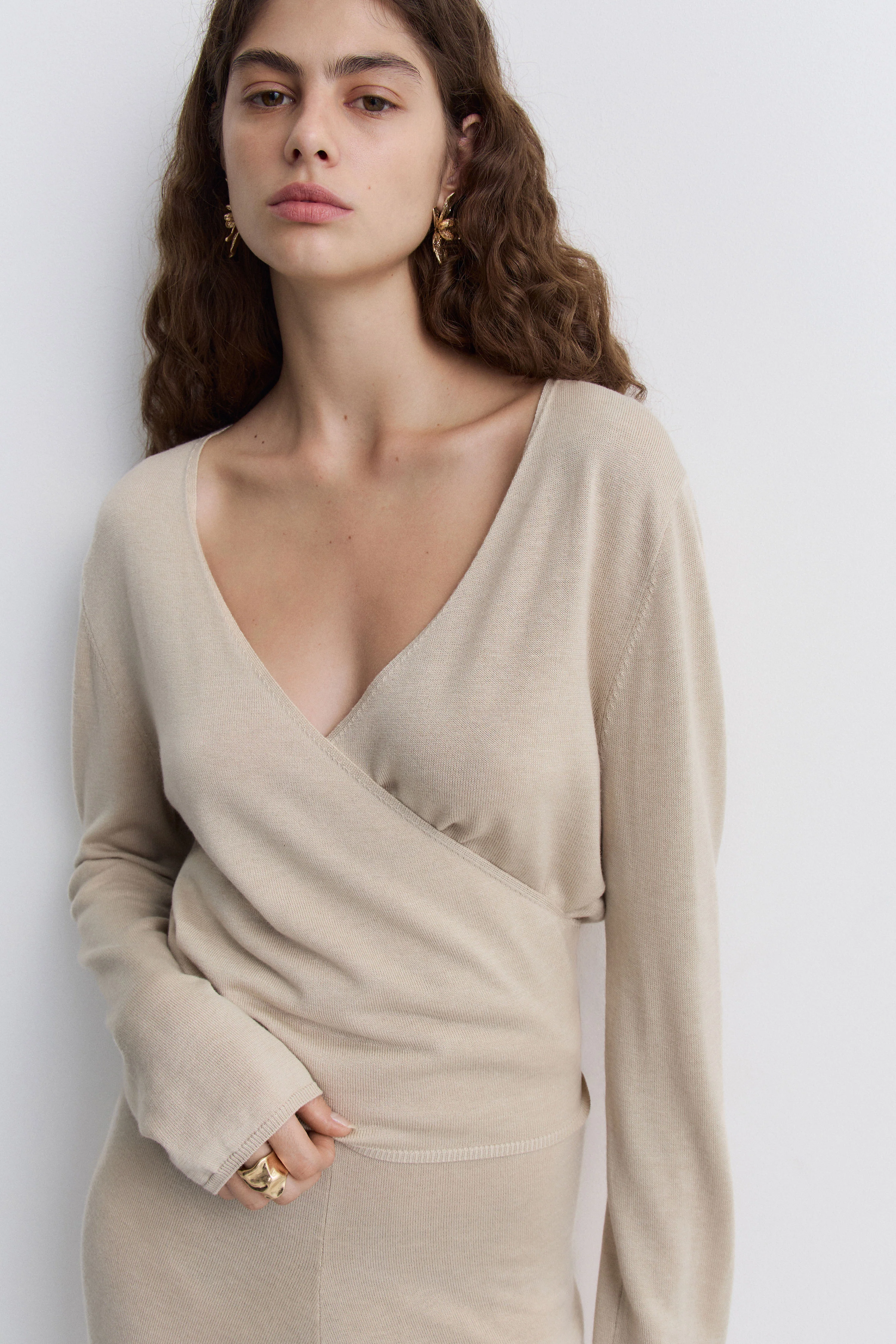 LYOCELL-WOOL CARDIGAN