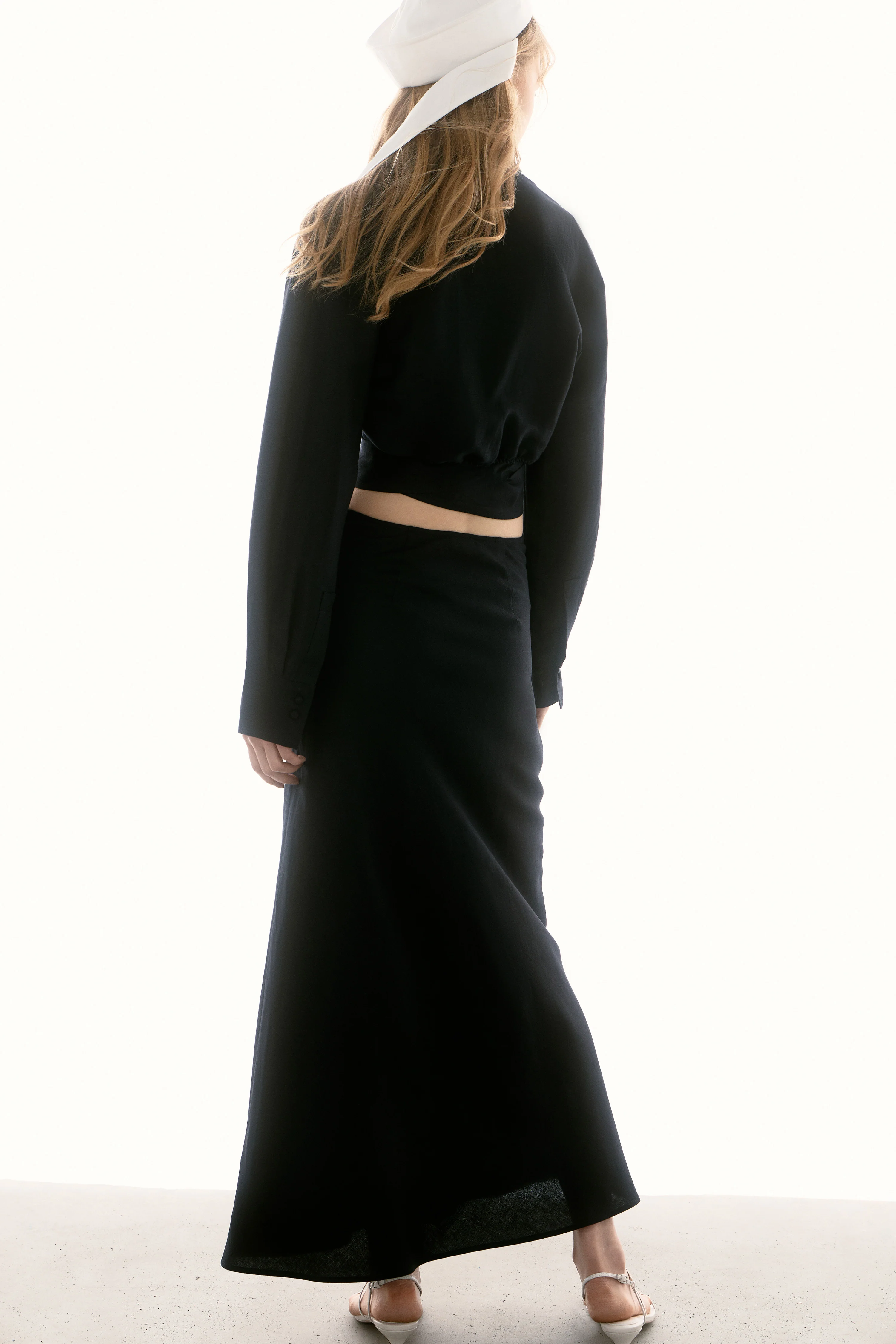 MAXI LINEN-VISCOSE SKIRT - Image 3