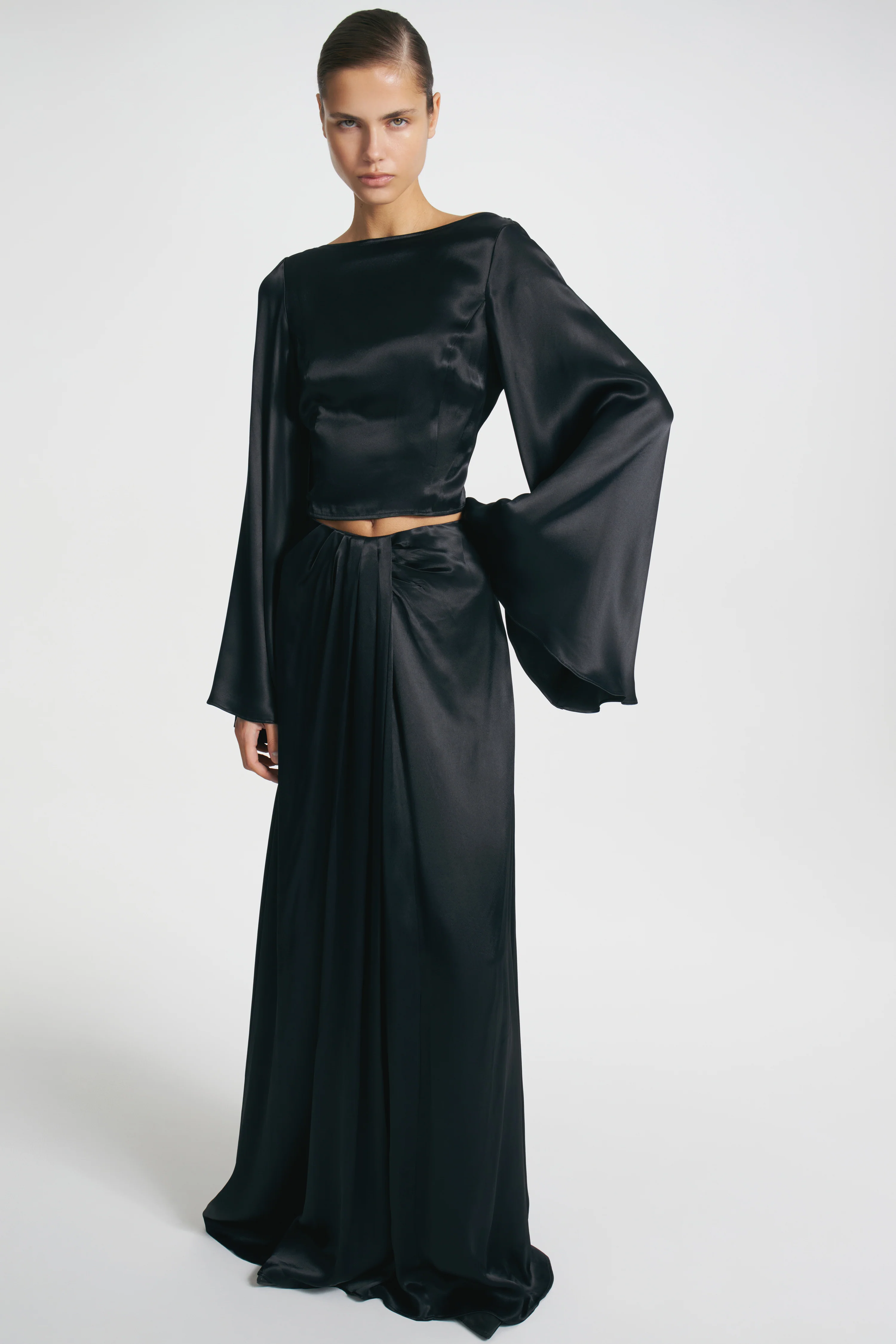 MAXI SATIN SKIRT