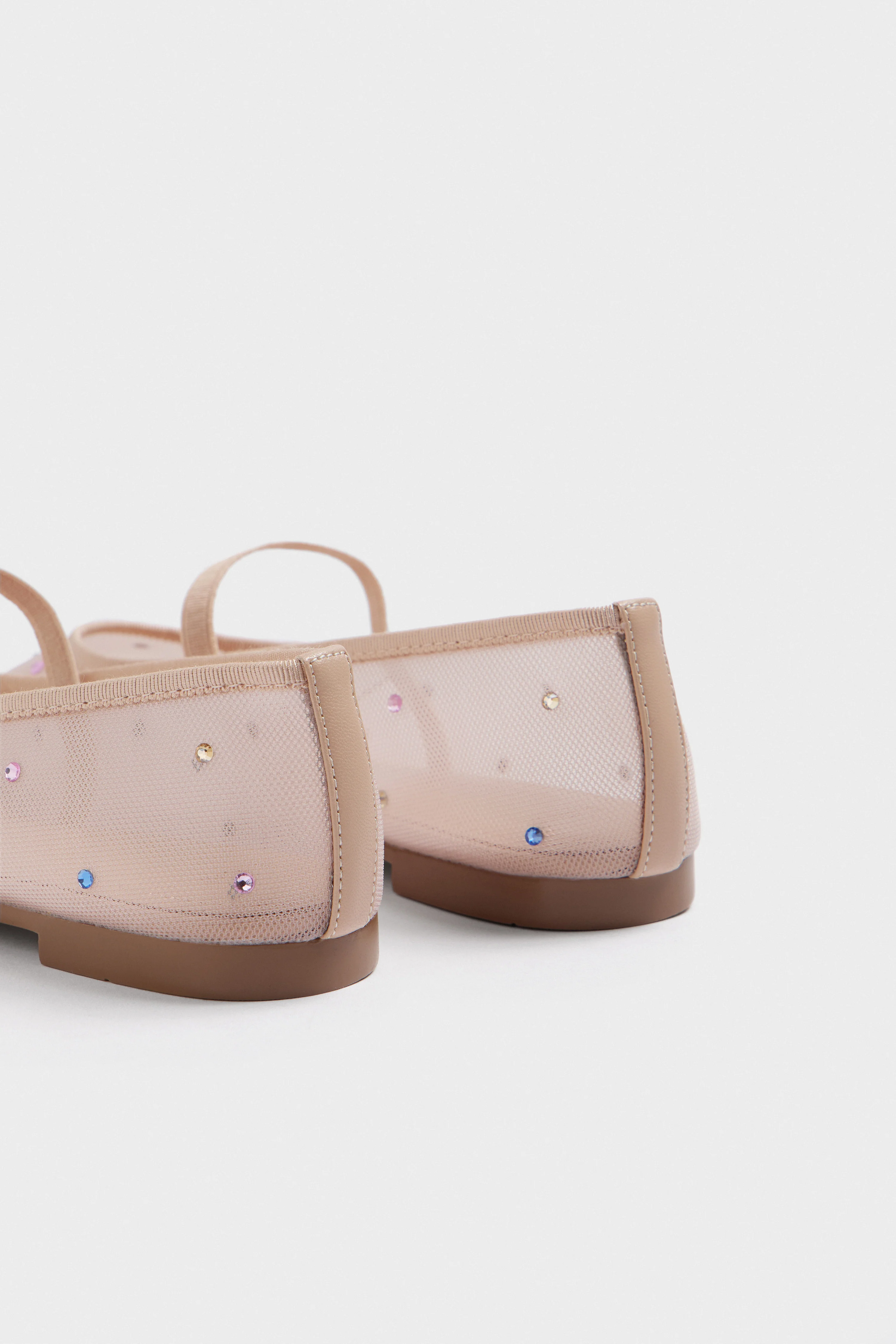 MESH BALLET FLATS WITH RHINESTONES - Image 6