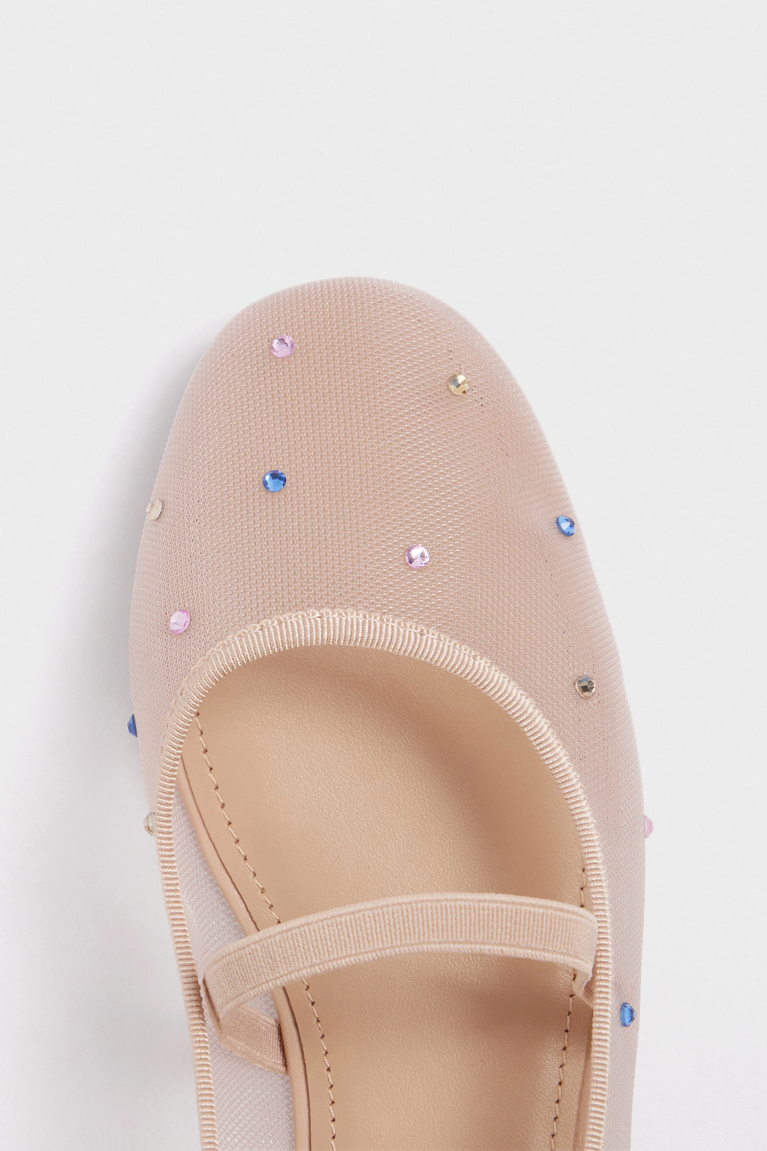 MESH BALLET FLATS WITH RHINESTONES - Image 7