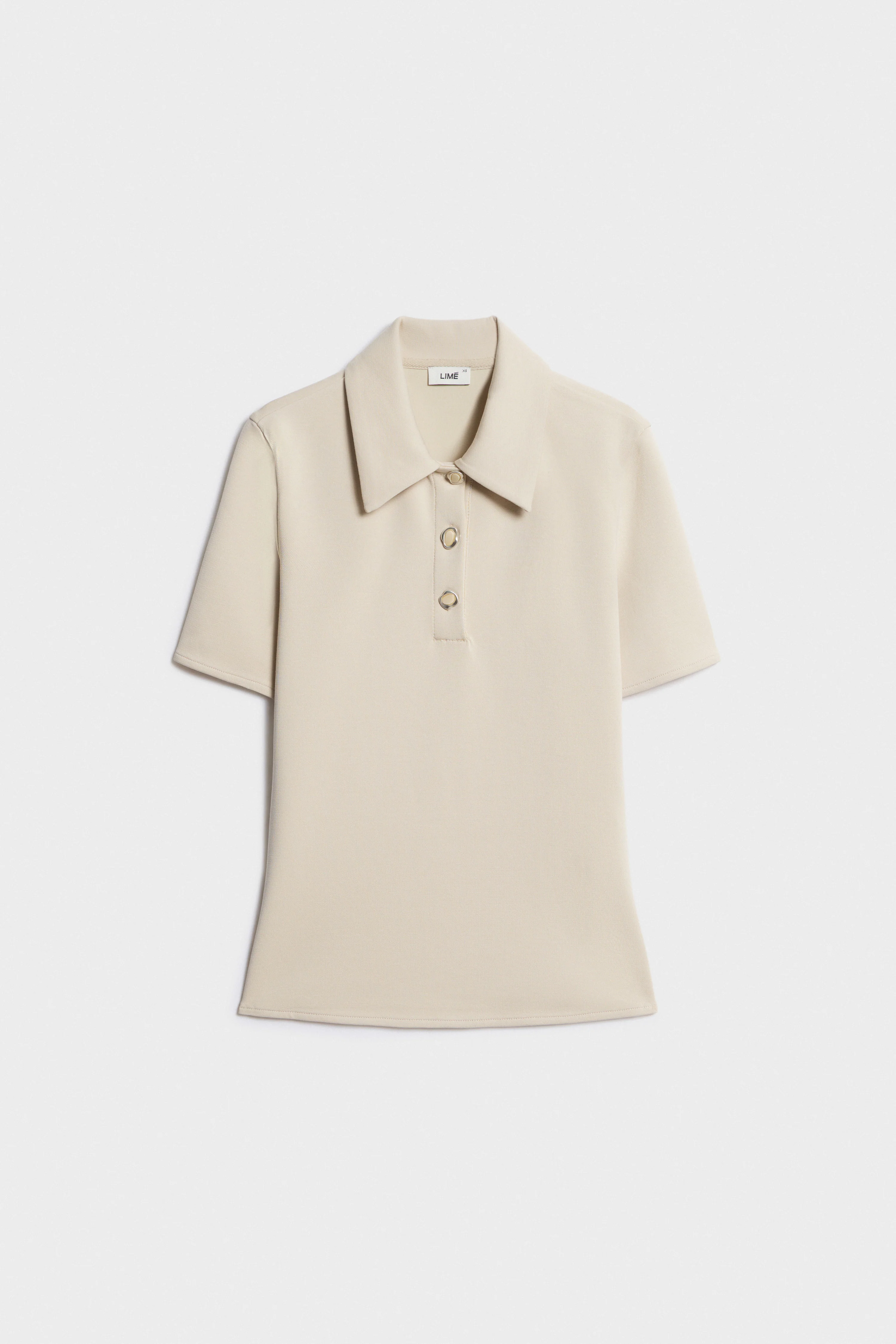 METAL-BUTTON INTERLOCK BLOUSE - Image 5