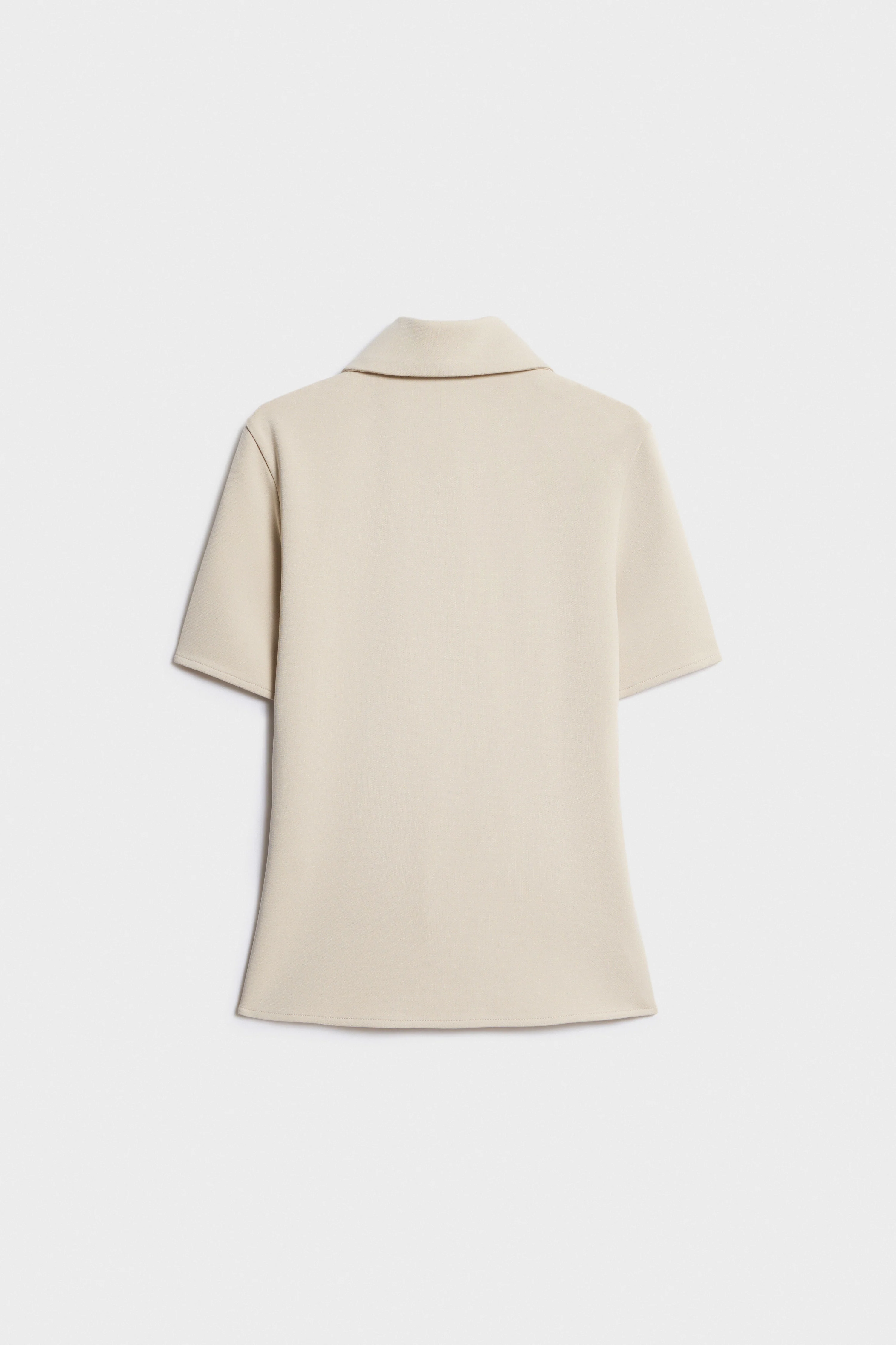 METAL-BUTTON INTERLOCK BLOUSE - Image 6