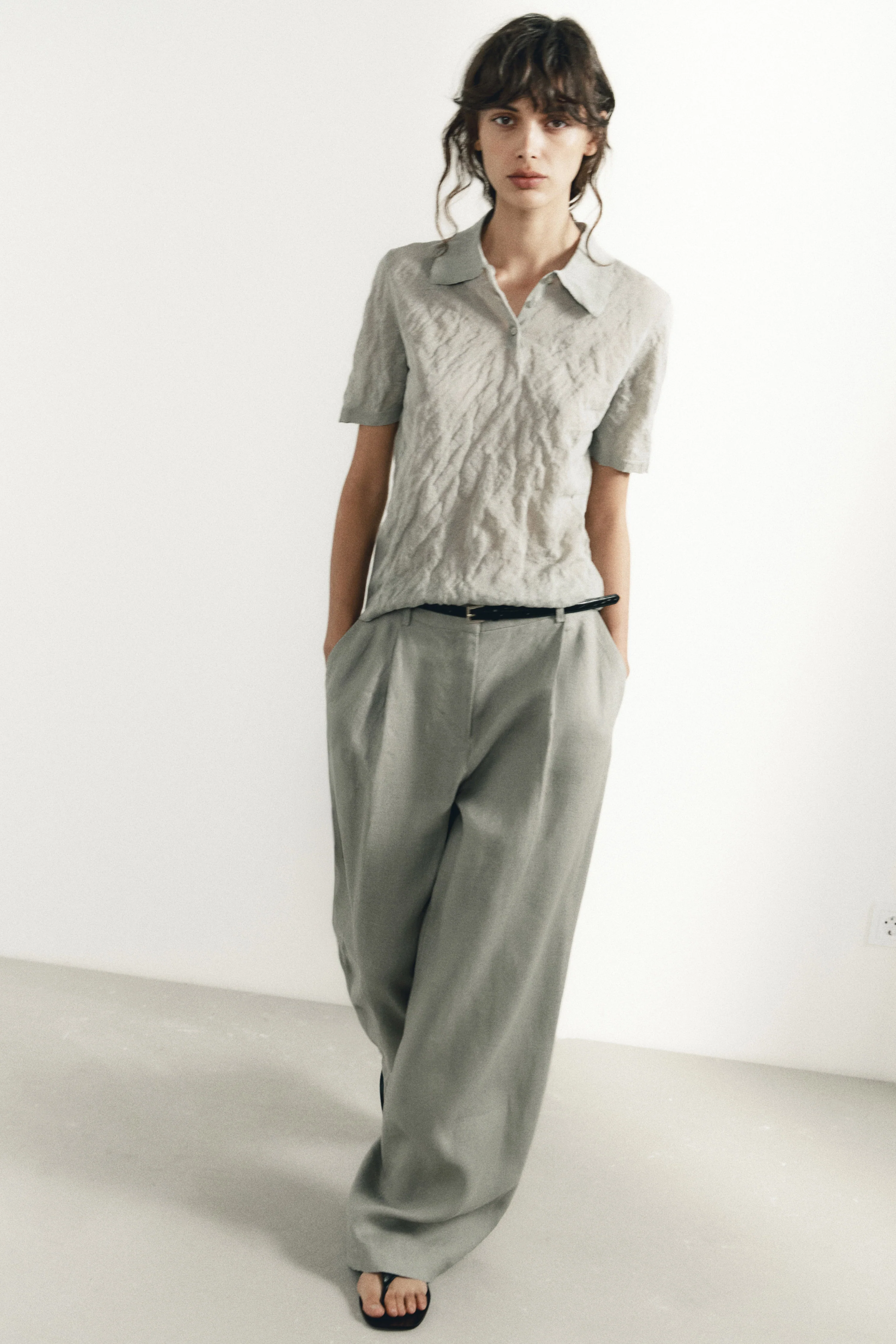 METALLIC THREAD COTTON-BLEND SWEATER - Image 2