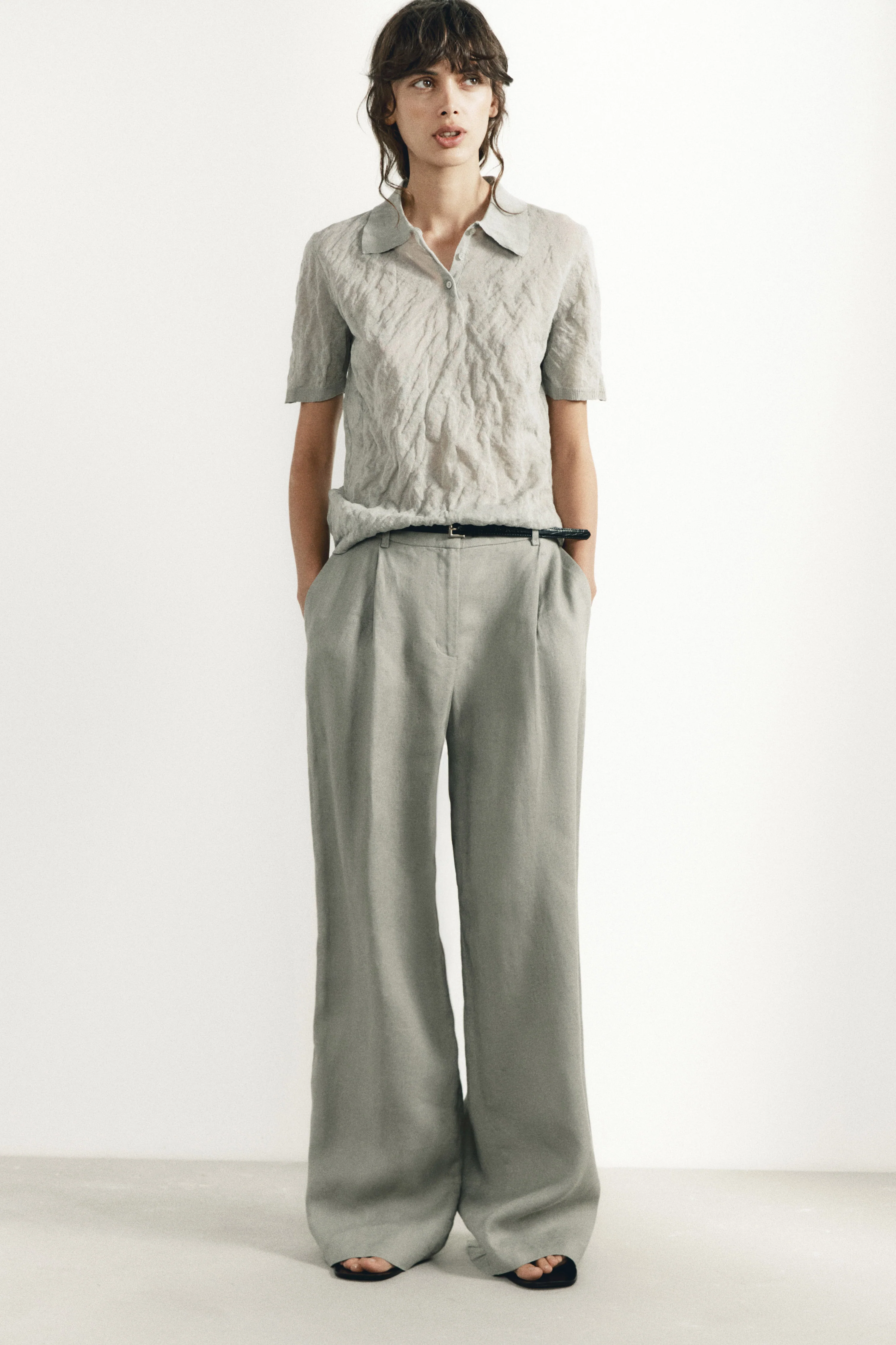 METALLIC THREAD COTTON-BLEND SWEATER - Image 3