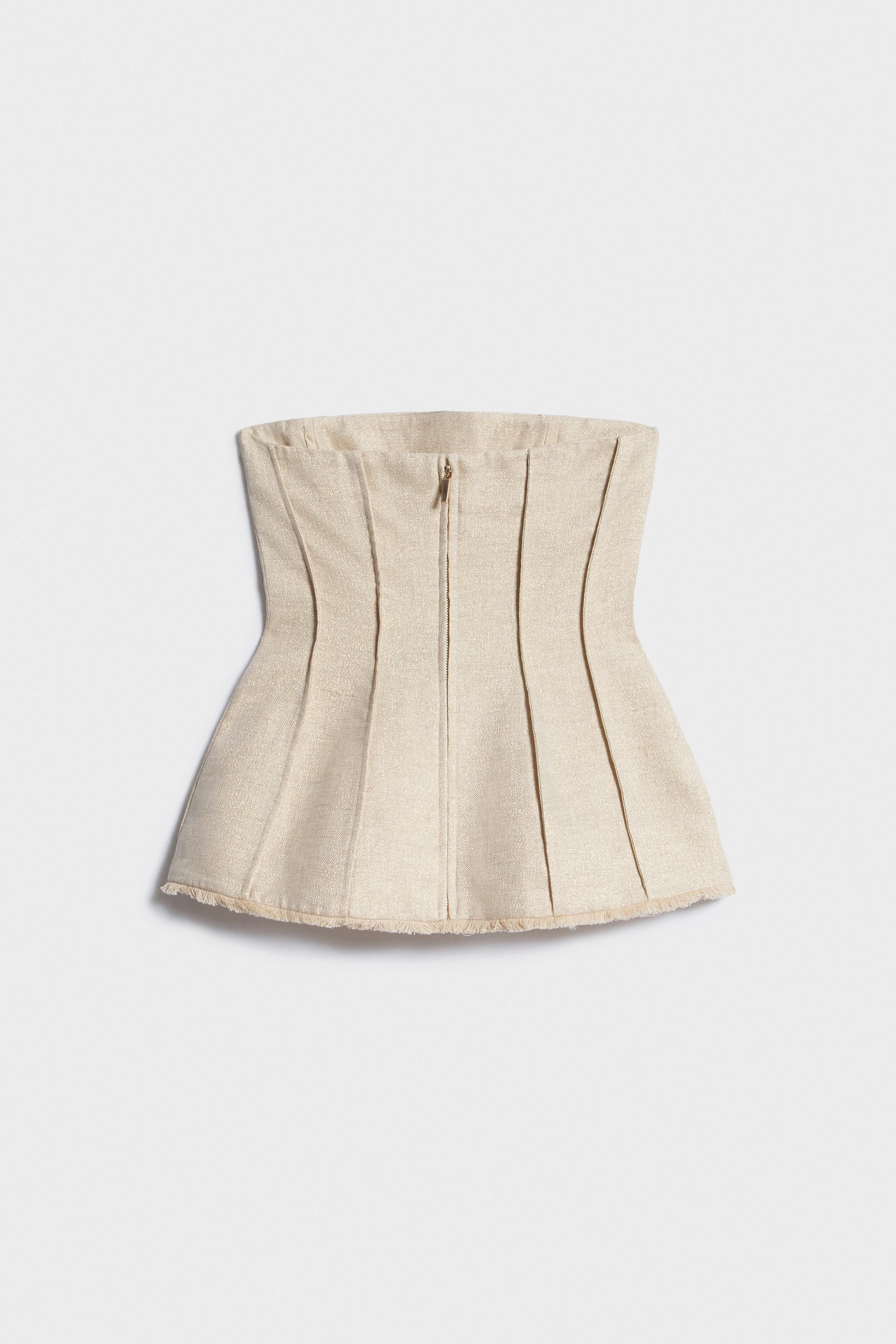 METALLIC THREAD LINEN HOURGLASS TOP - Image 7