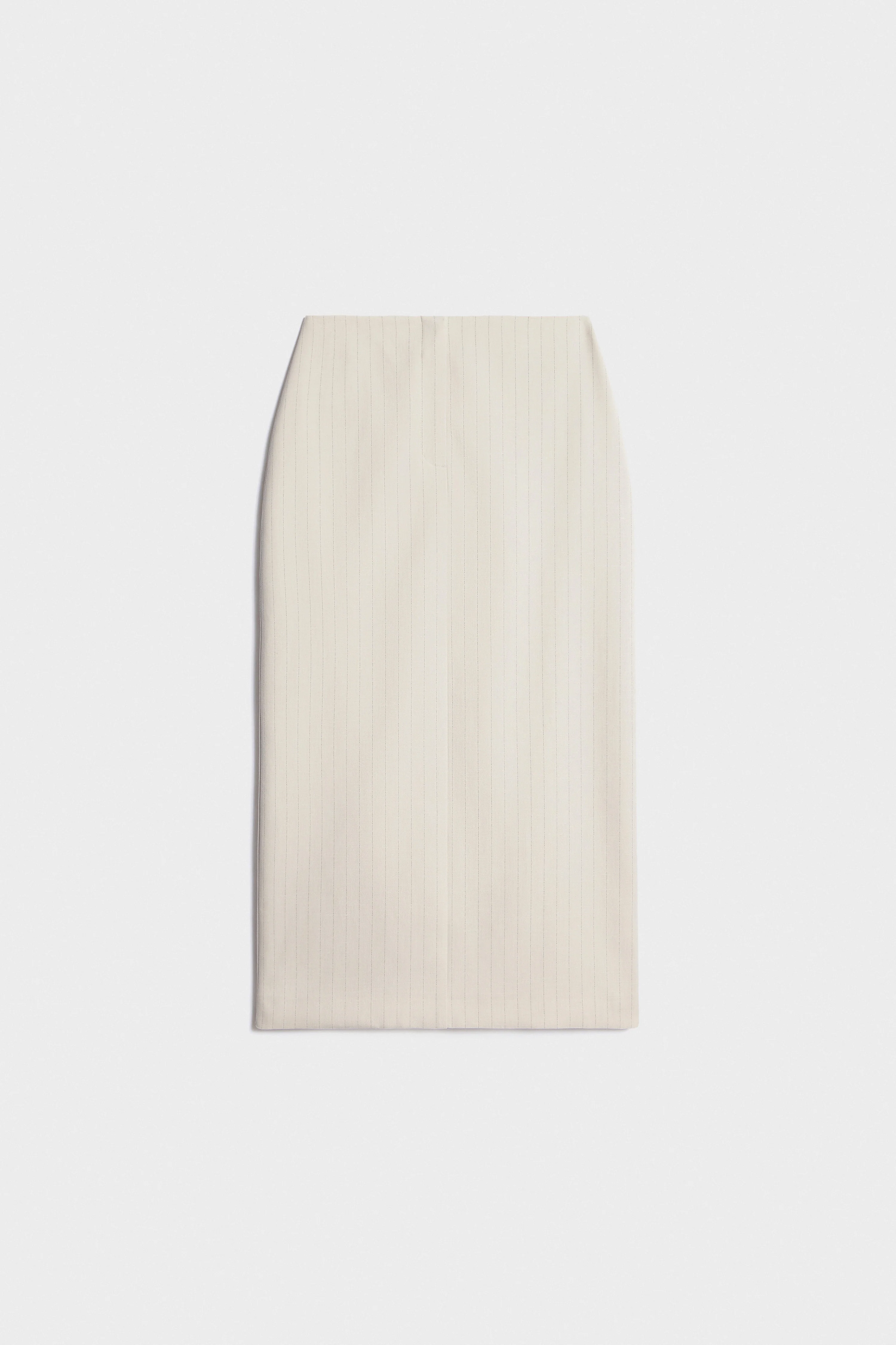 MIDI LINEN-BLEND SKIRT - Image 5