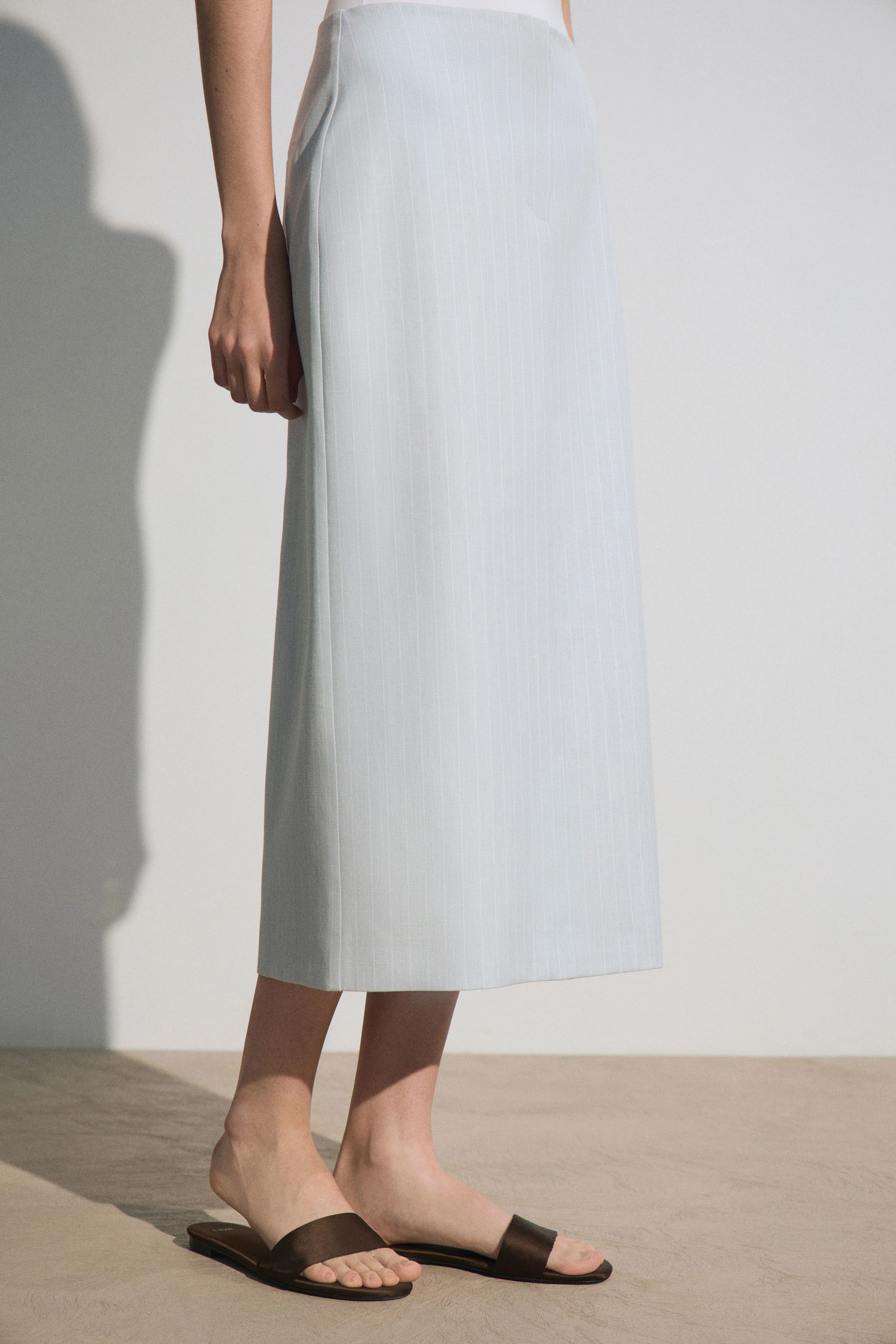 MIDI LINEN-BLEND SKIRT - Image 2