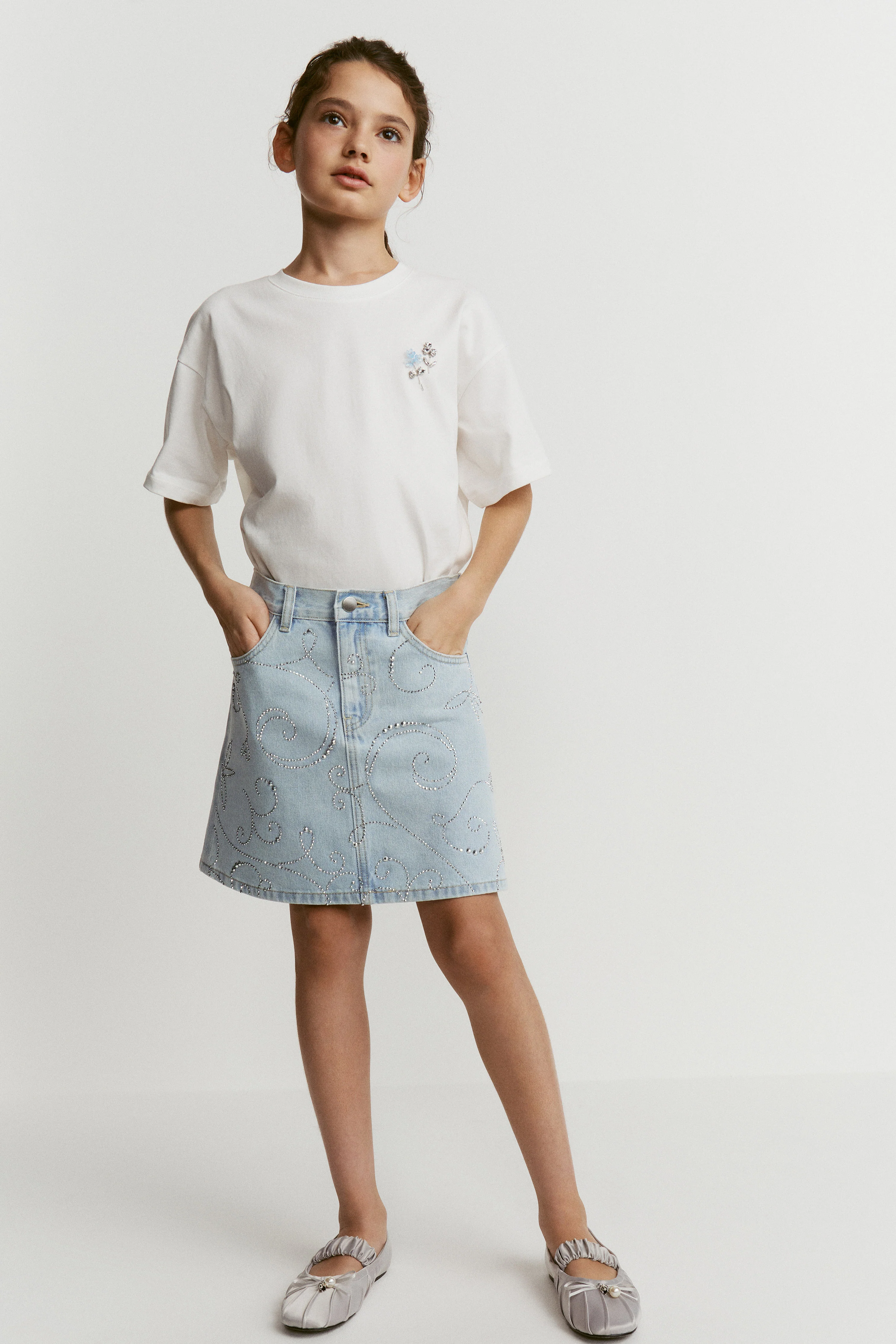 OVERSIZED EMBROIDERY-MOTIF T-SHIRT - Image 3
