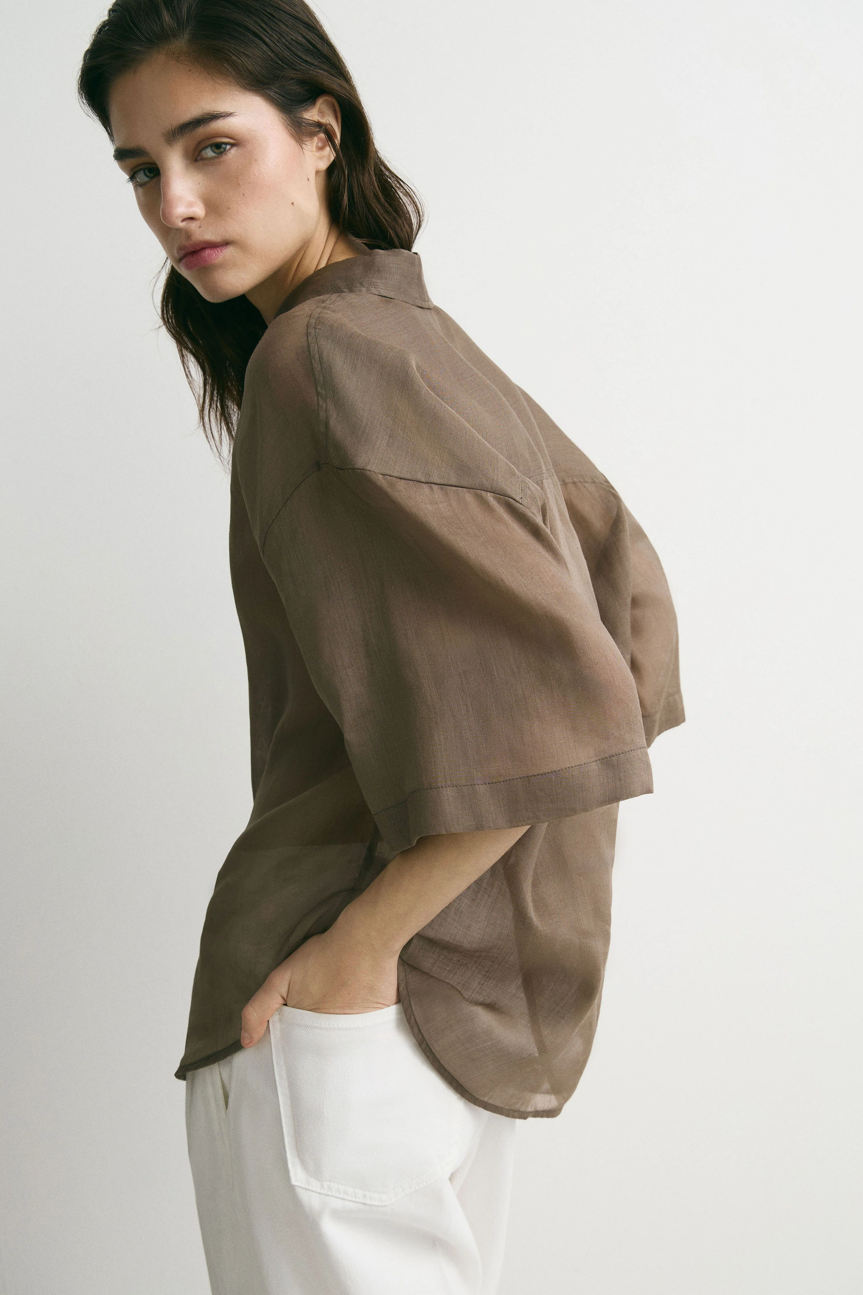 OVERSIZED RAMIE SHIRT - Image 4