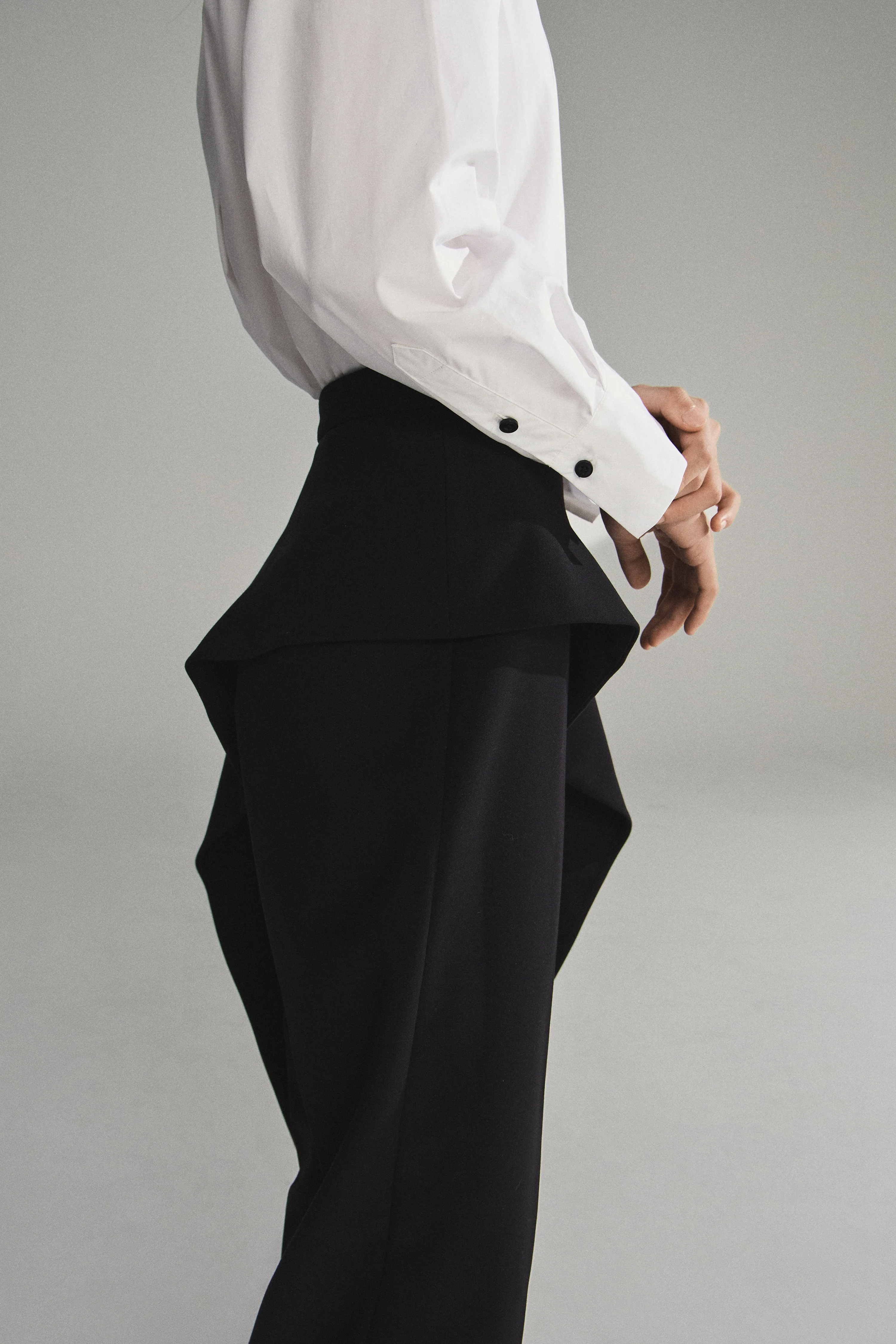 OVERSIZED COTTON TUXEDO SHIRT - Image 2