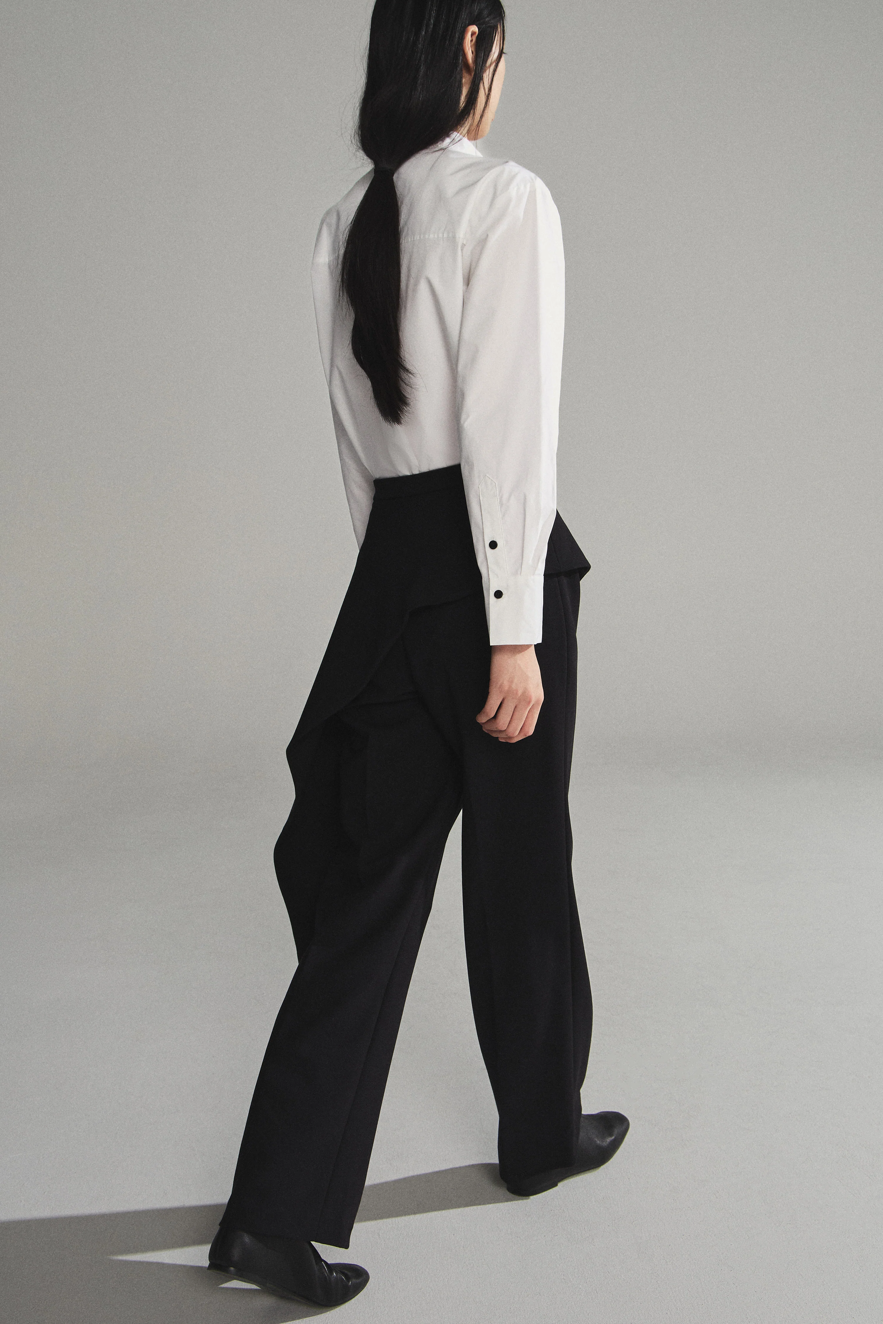 OVERSIZED COTTON TUXEDO SHIRT - Image 3