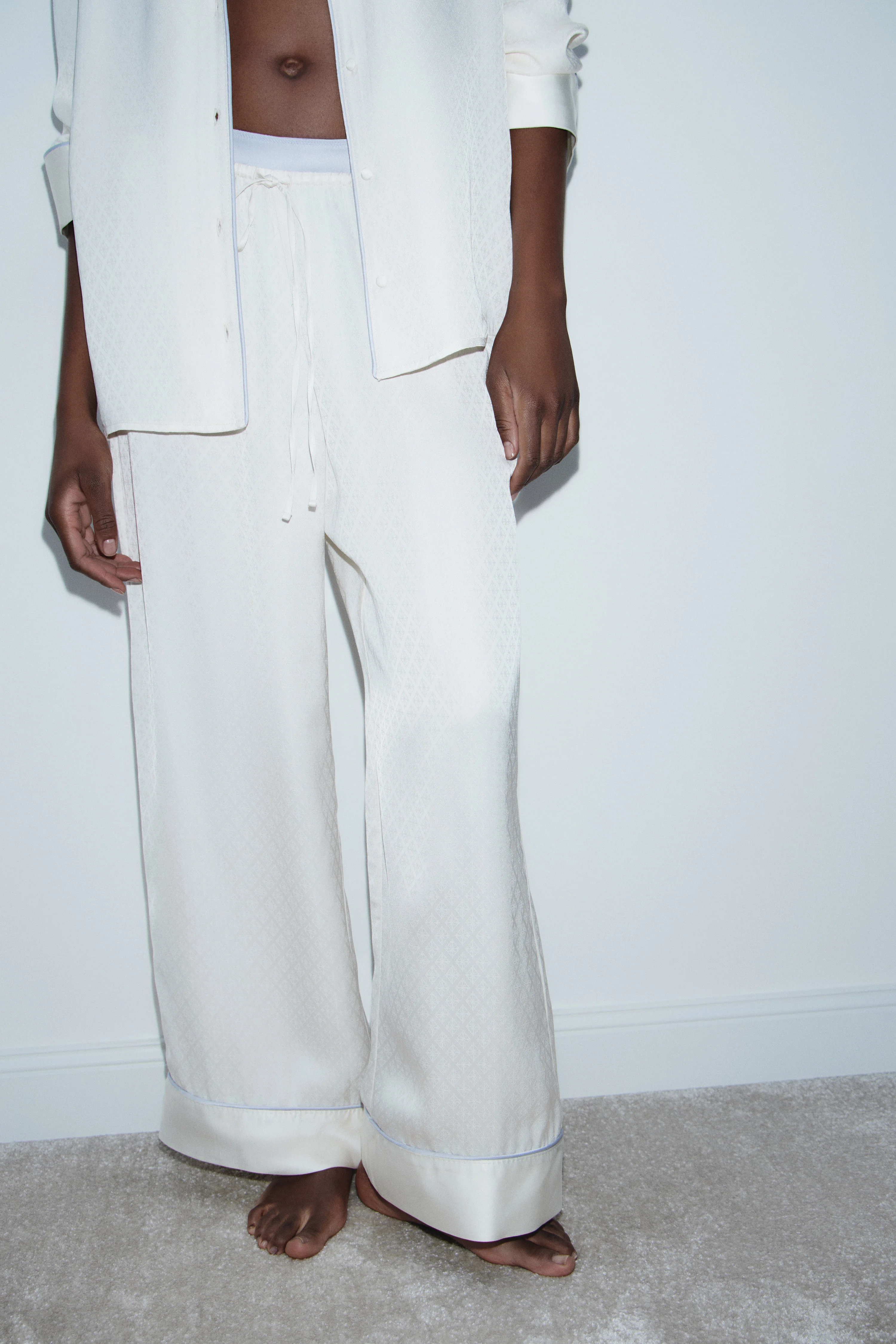 PAJAMA STYLE VISCOSE TROUSERS - Image 3