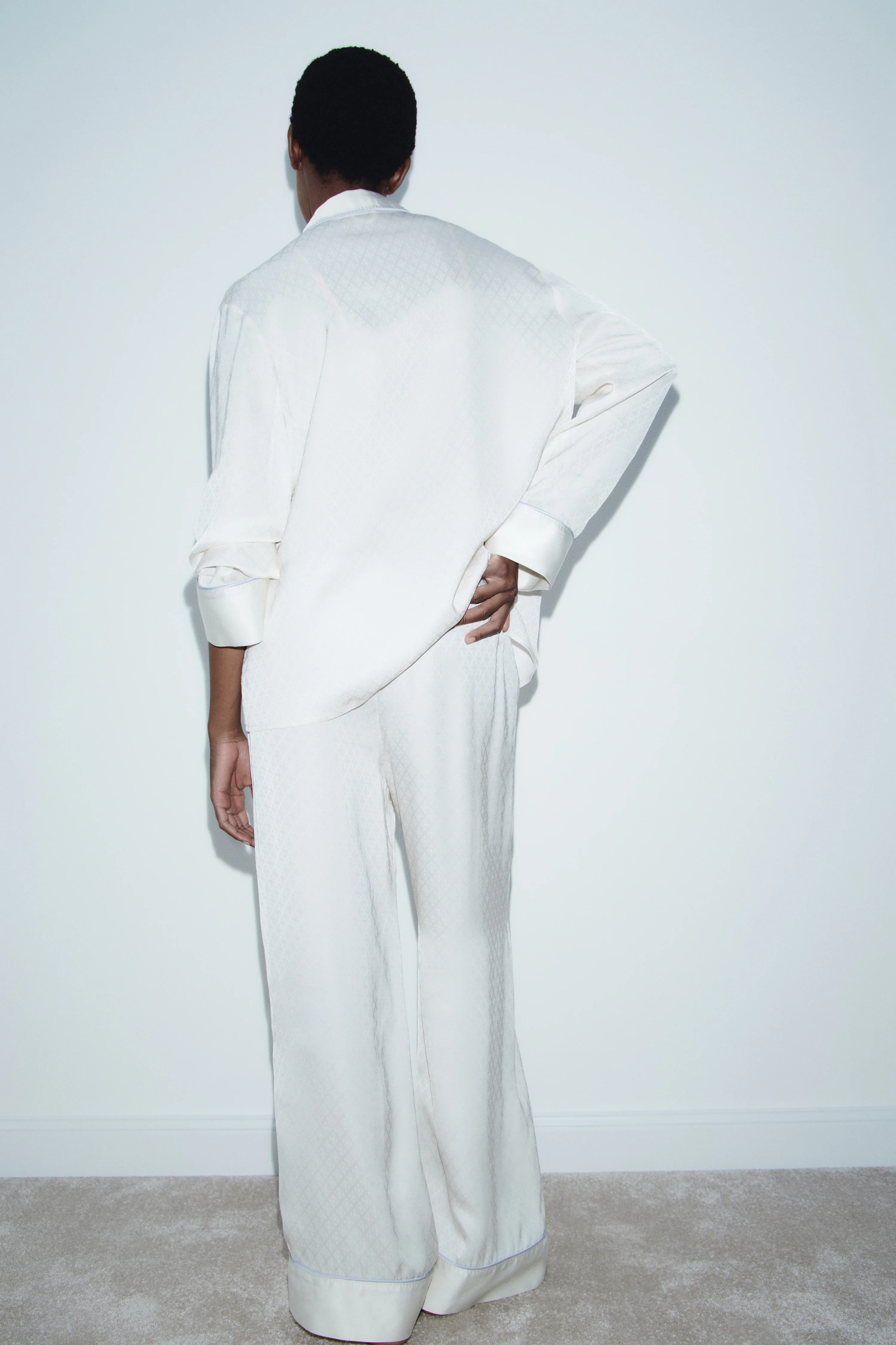 PAJAMA STYLE VISCOSE TROUSERS - Image 4
