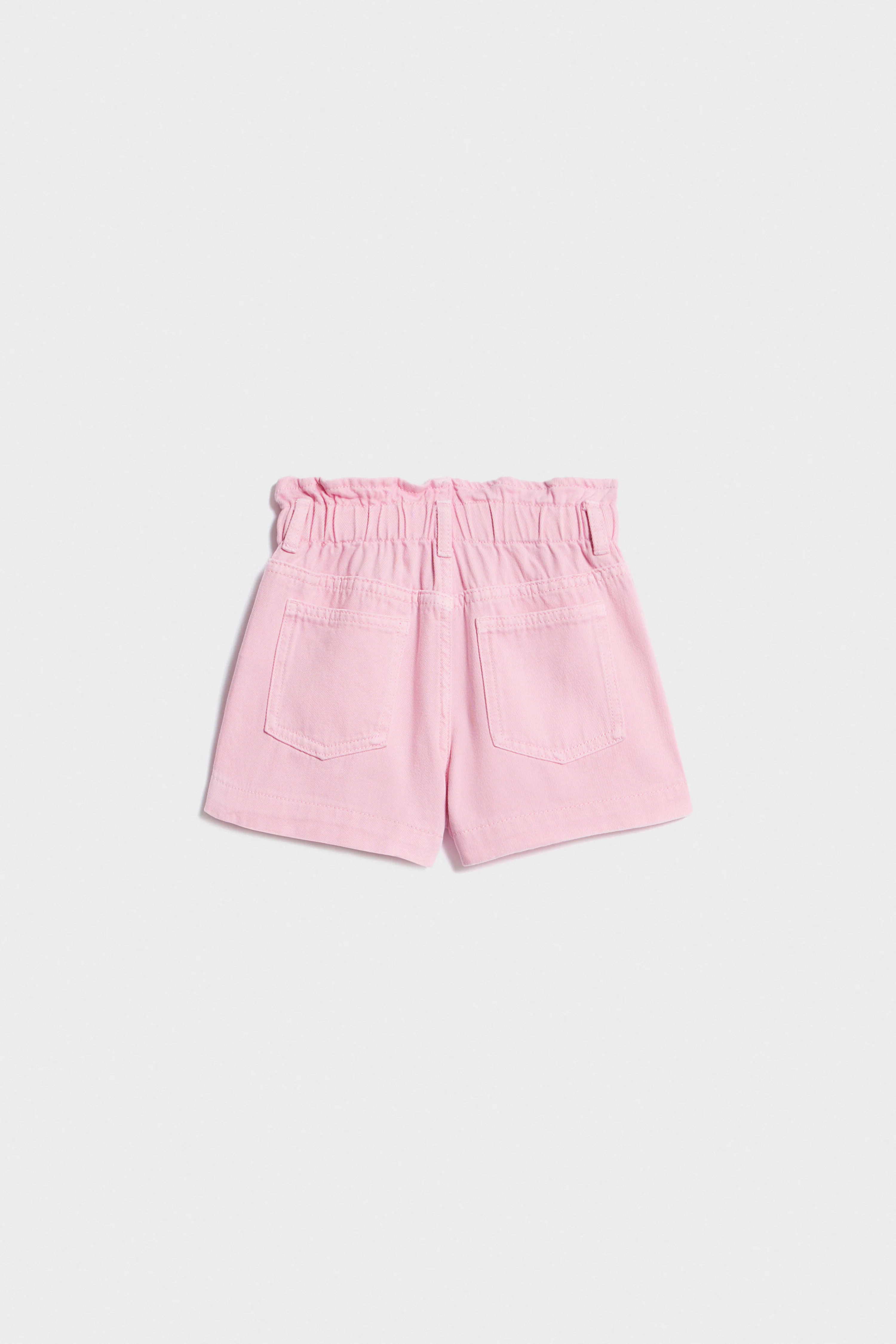 PAPER-BAG DENIM SHORTS - Image 5