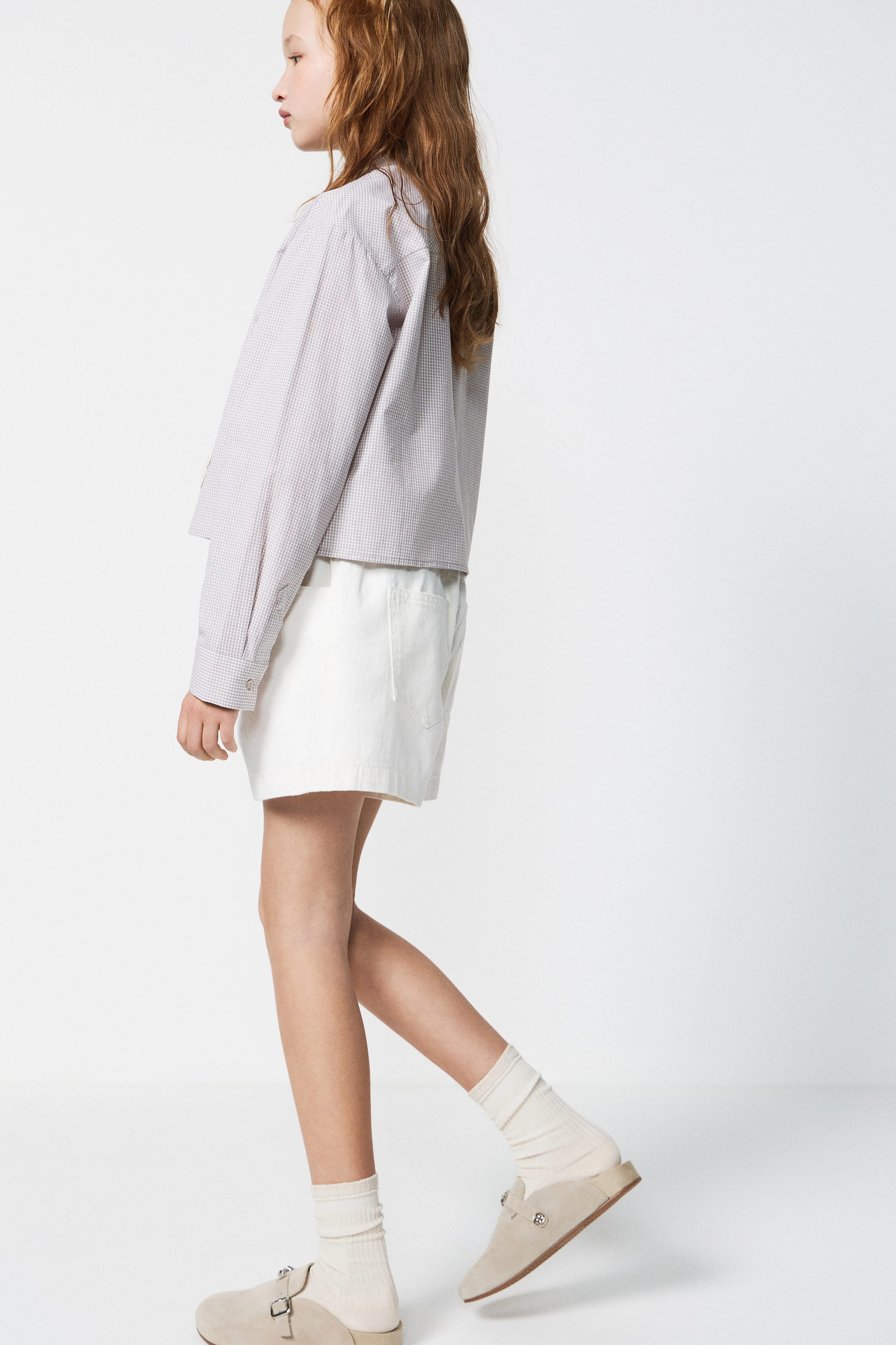 PAPER-BAG DENIM SHORTS - Image 3