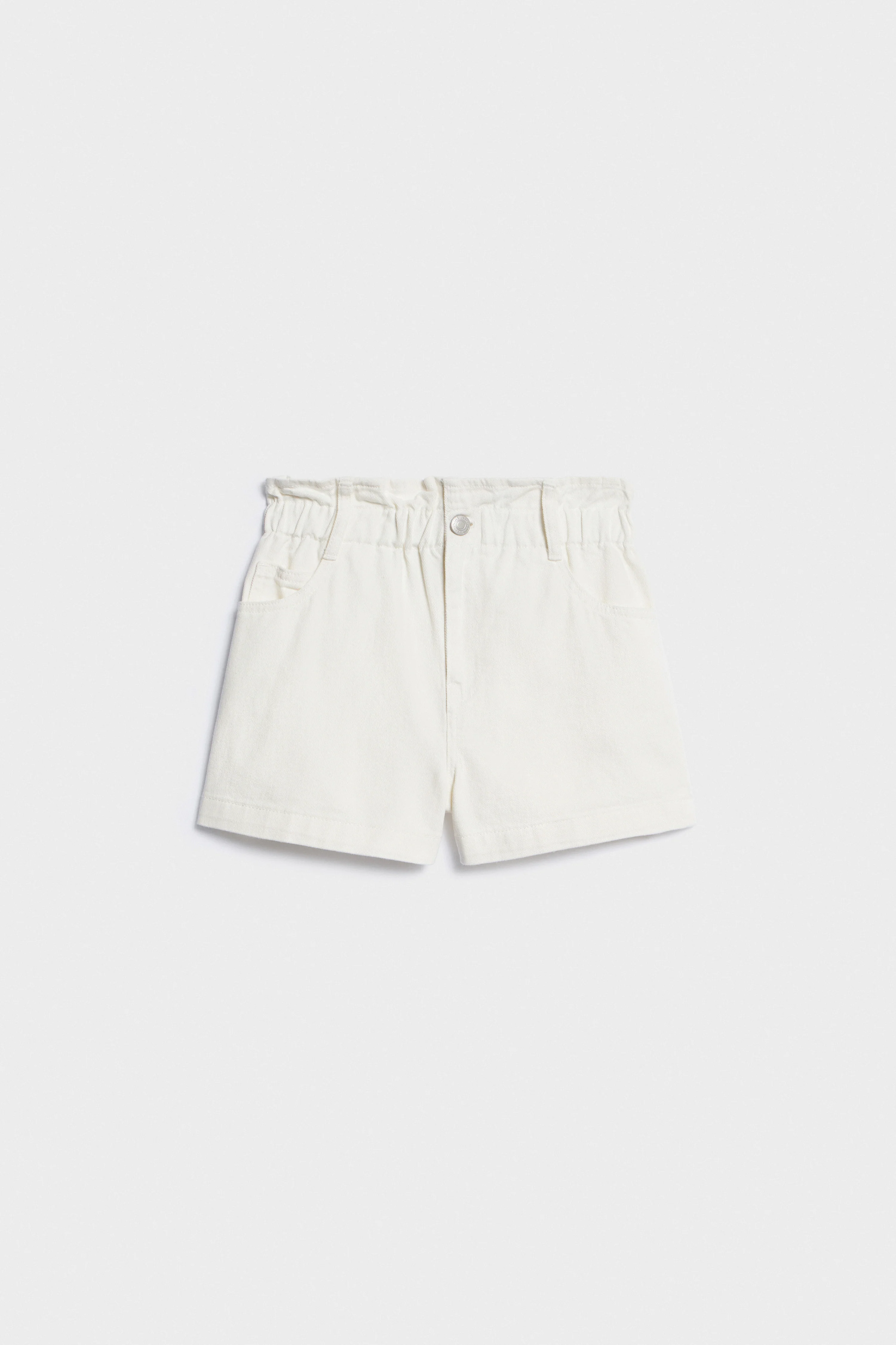 PAPER-BAG DENIM SHORTS - Image 4