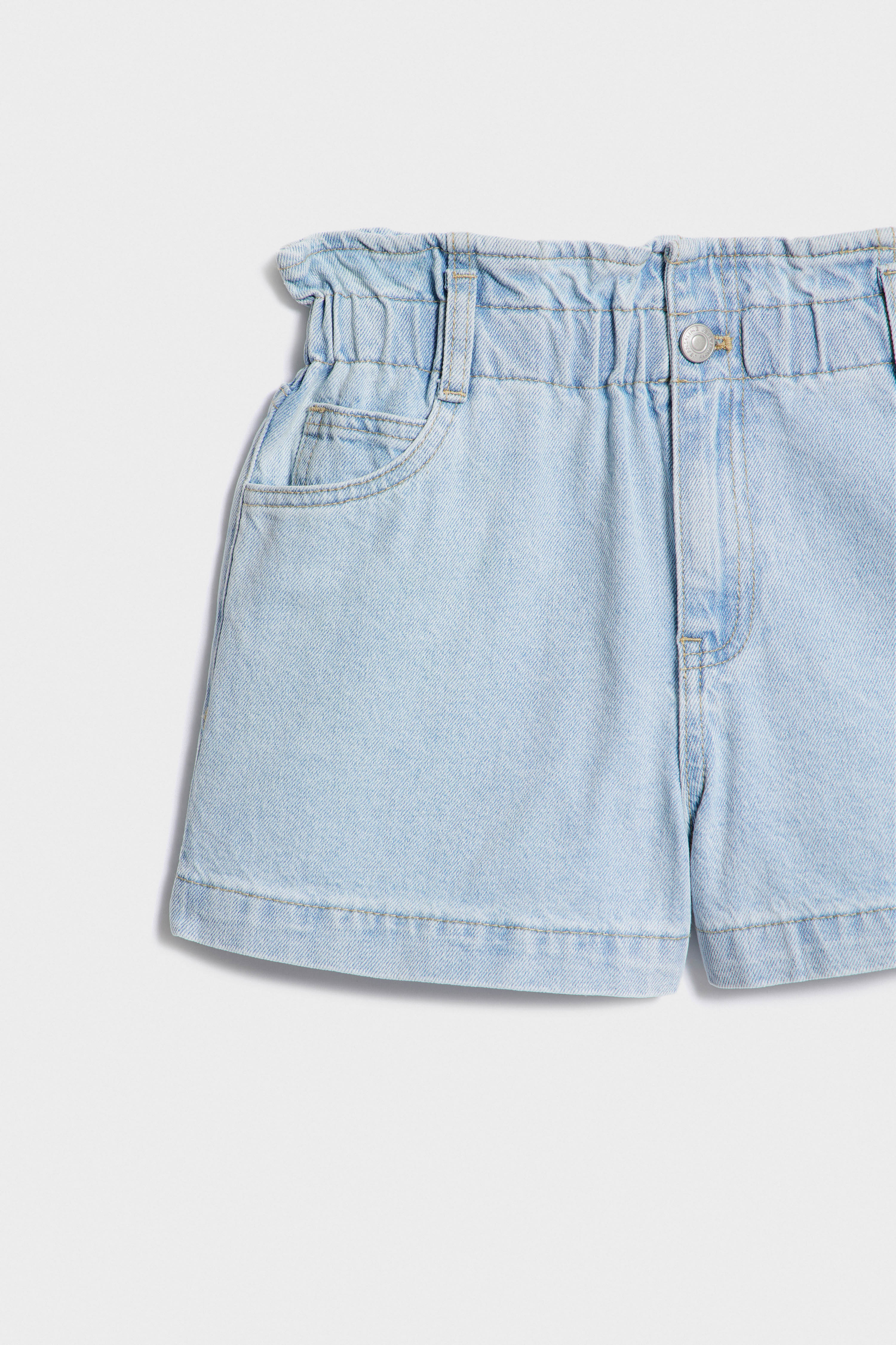PAPER-BAG DENIM SHORTS - Image 5