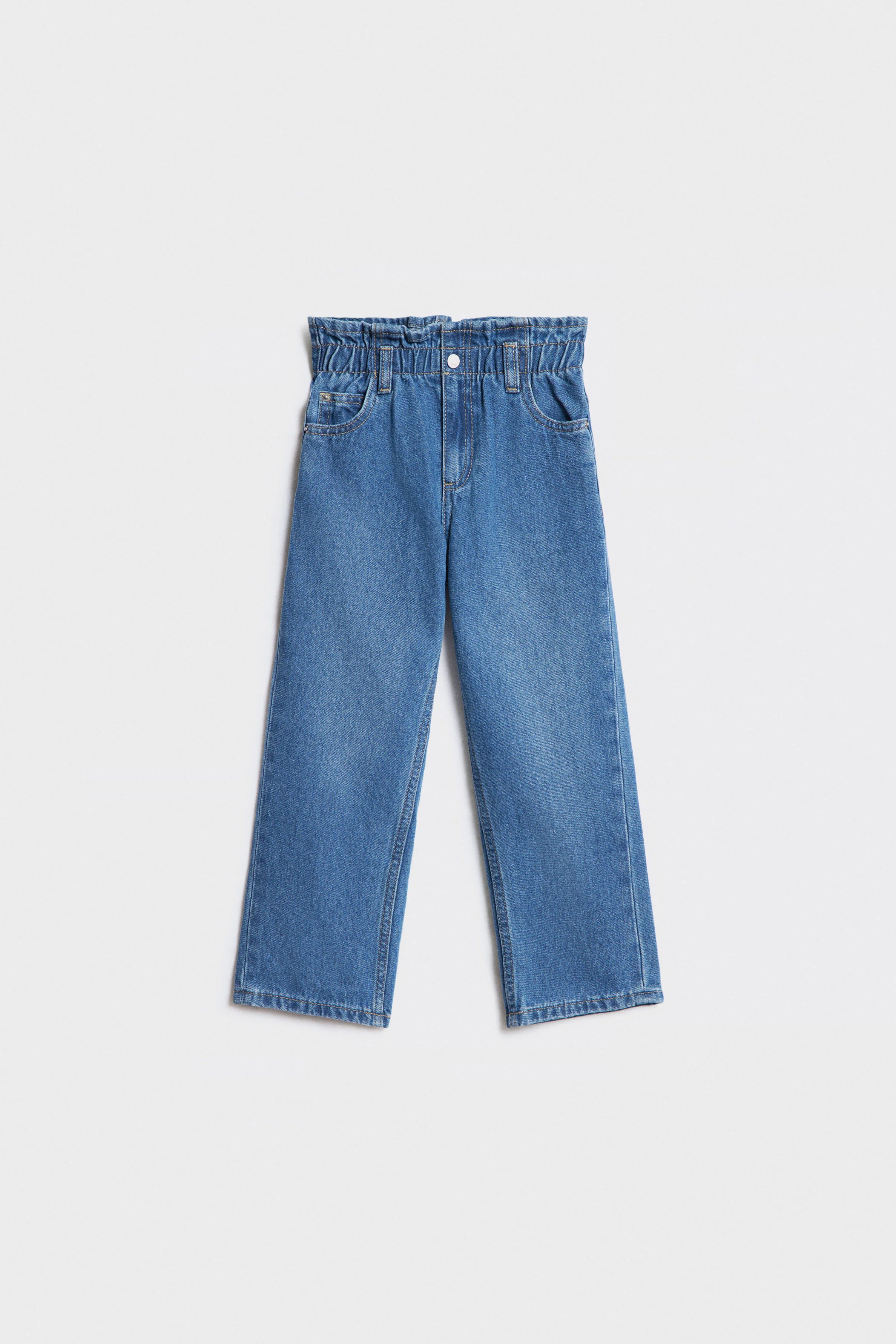 PAPERBAG WAIST STRAIGHT-FIT JEANS - Image 5