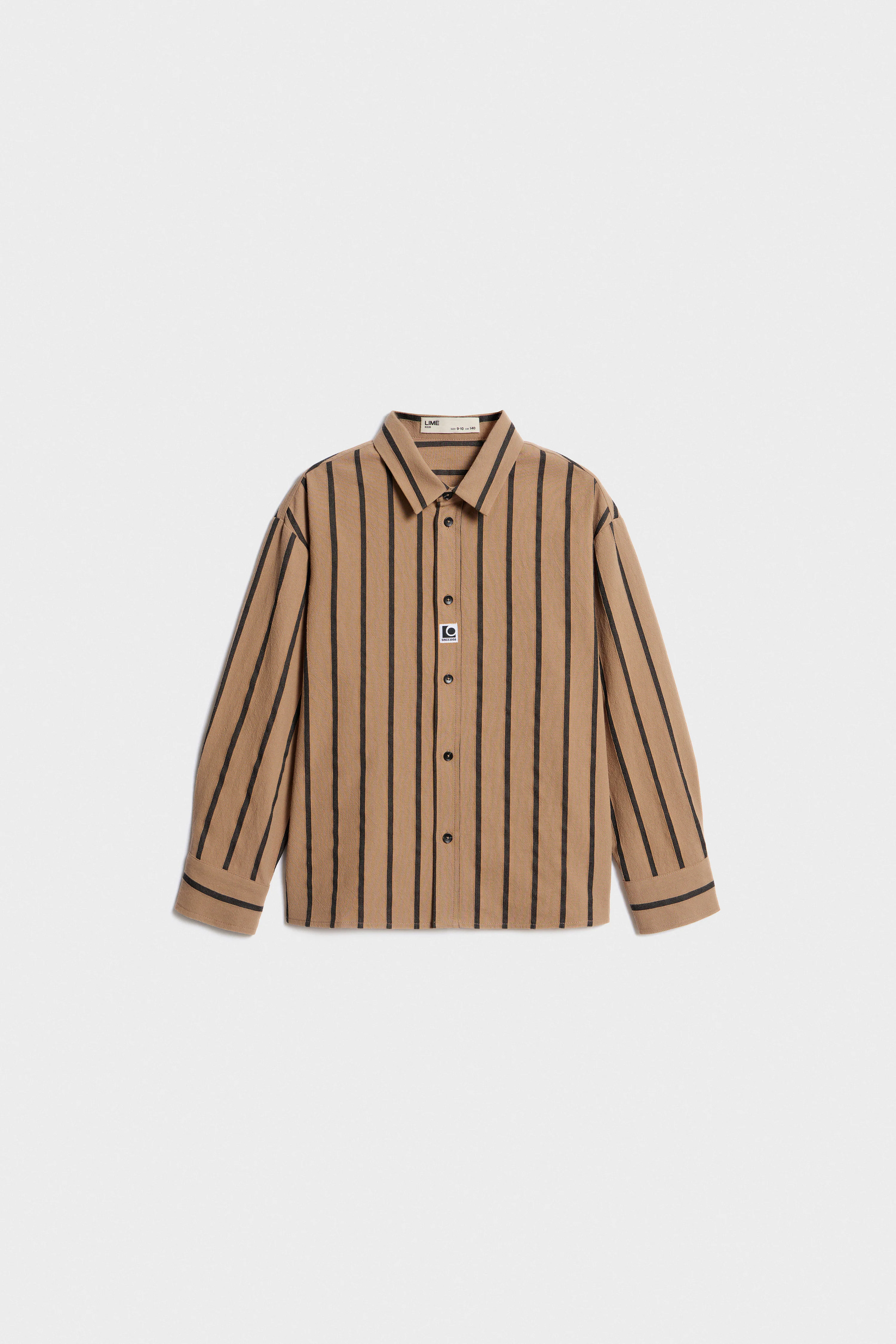 PATCH-DETAIL STRIPED SHIRT - Image 5