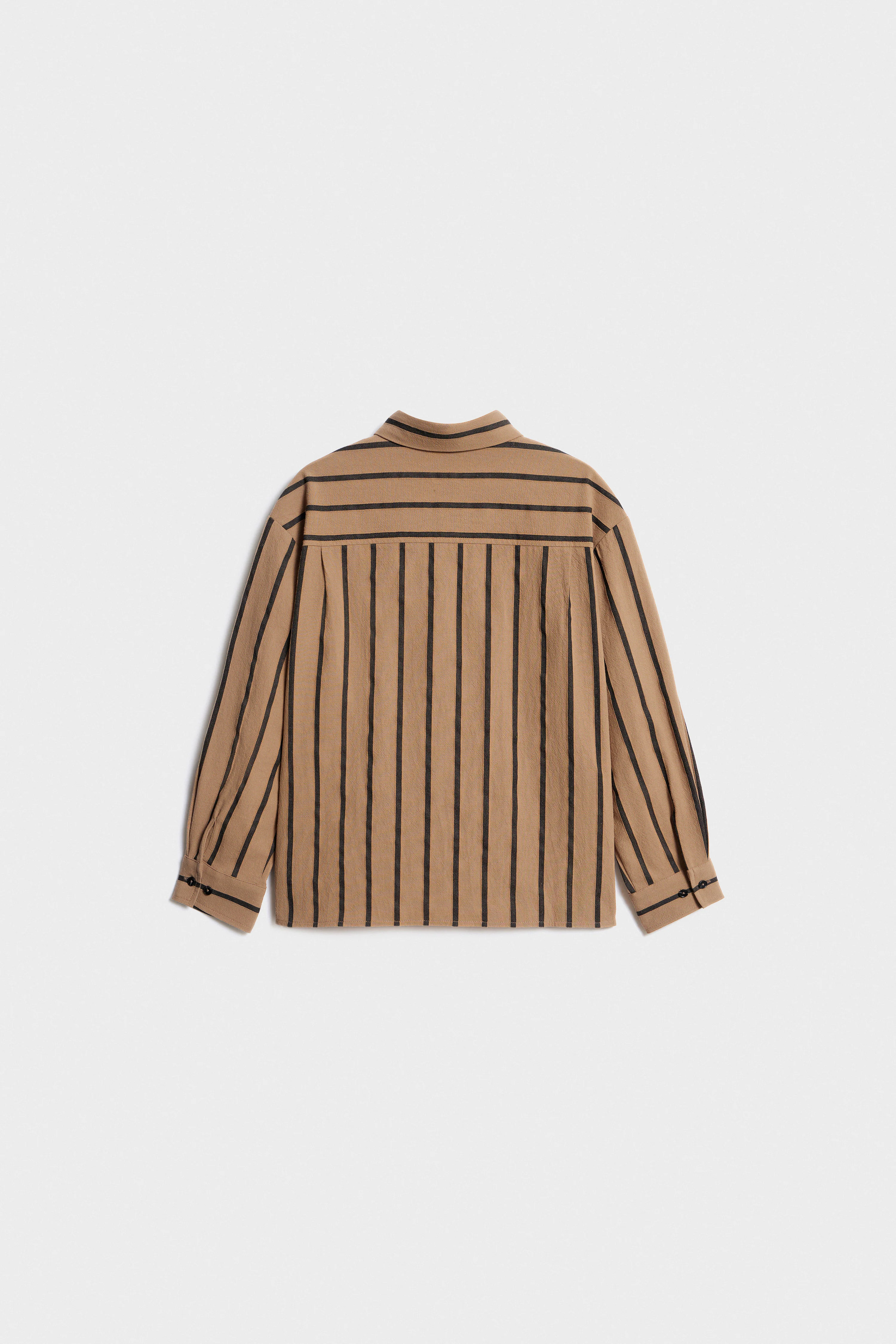 PATCH-DETAIL STRIPED SHIRT - Image 6