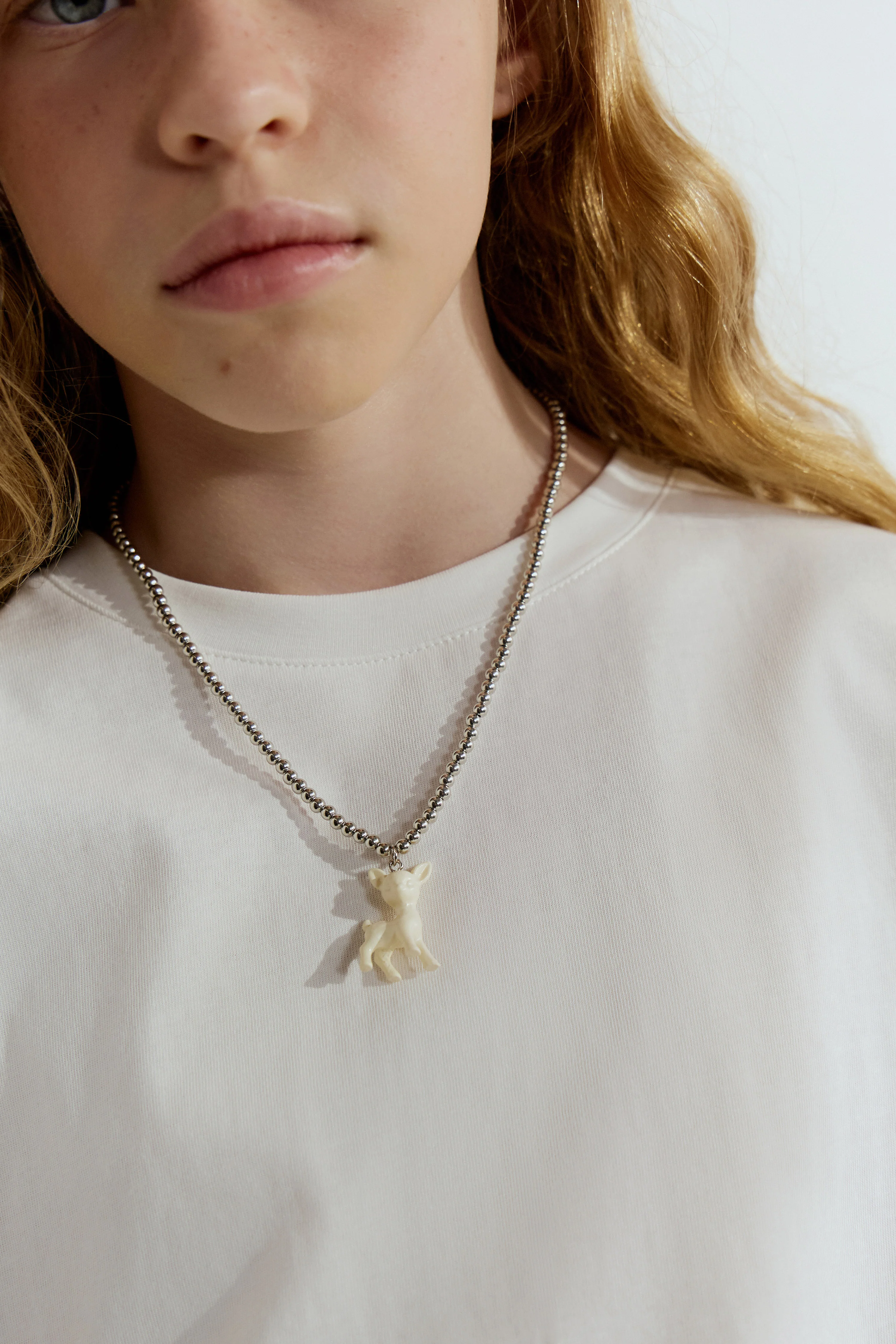 PENDANT-DETAIL BEADED NECKLACE - Image 3