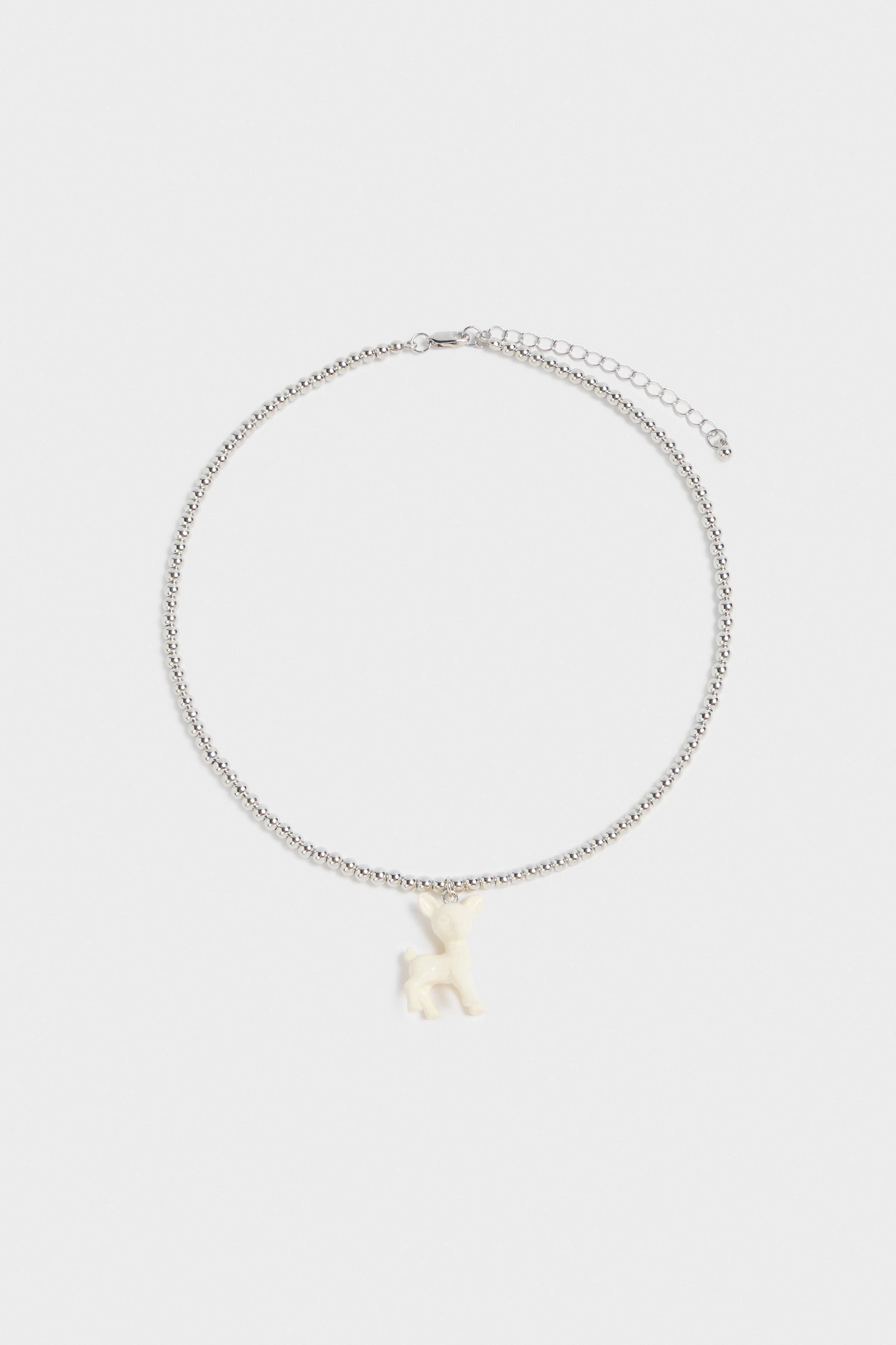 PENDANT-DETAIL BEADED NECKLACE - Image 4