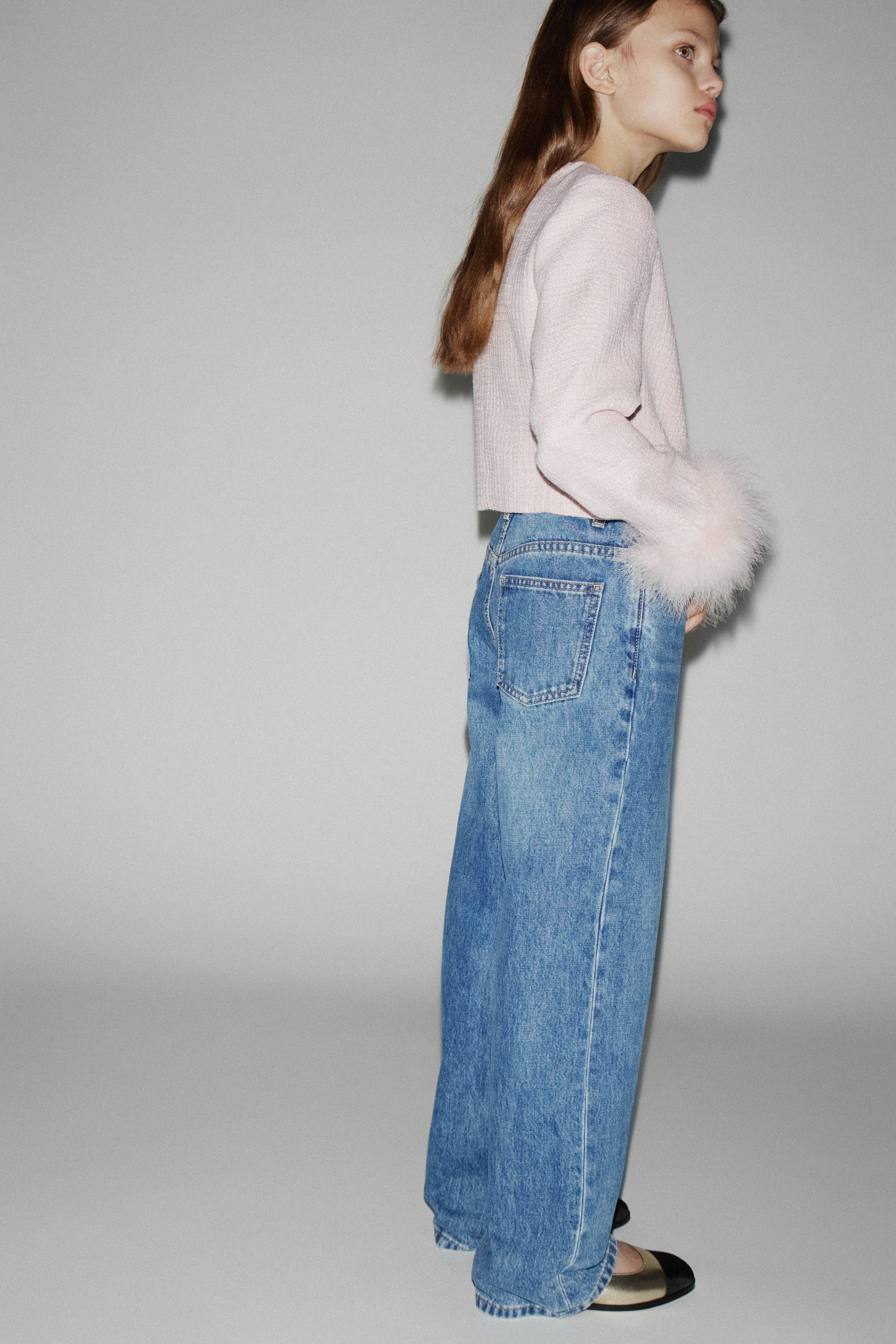 PENDANT-DETAIL STRAIGHT JEANS - Image 3