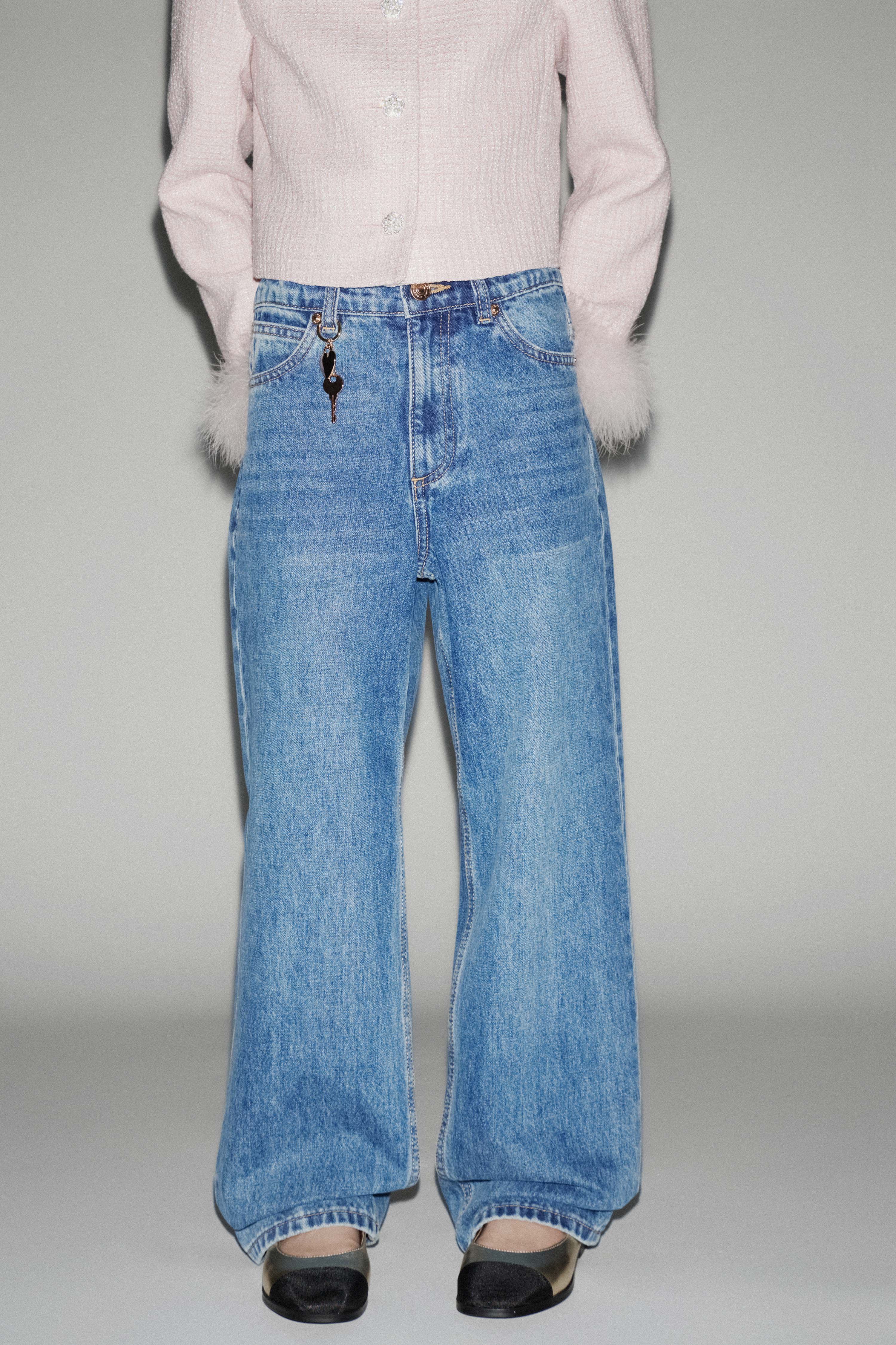 PENDANT-DETAIL STRAIGHT JEANS - Image 4
