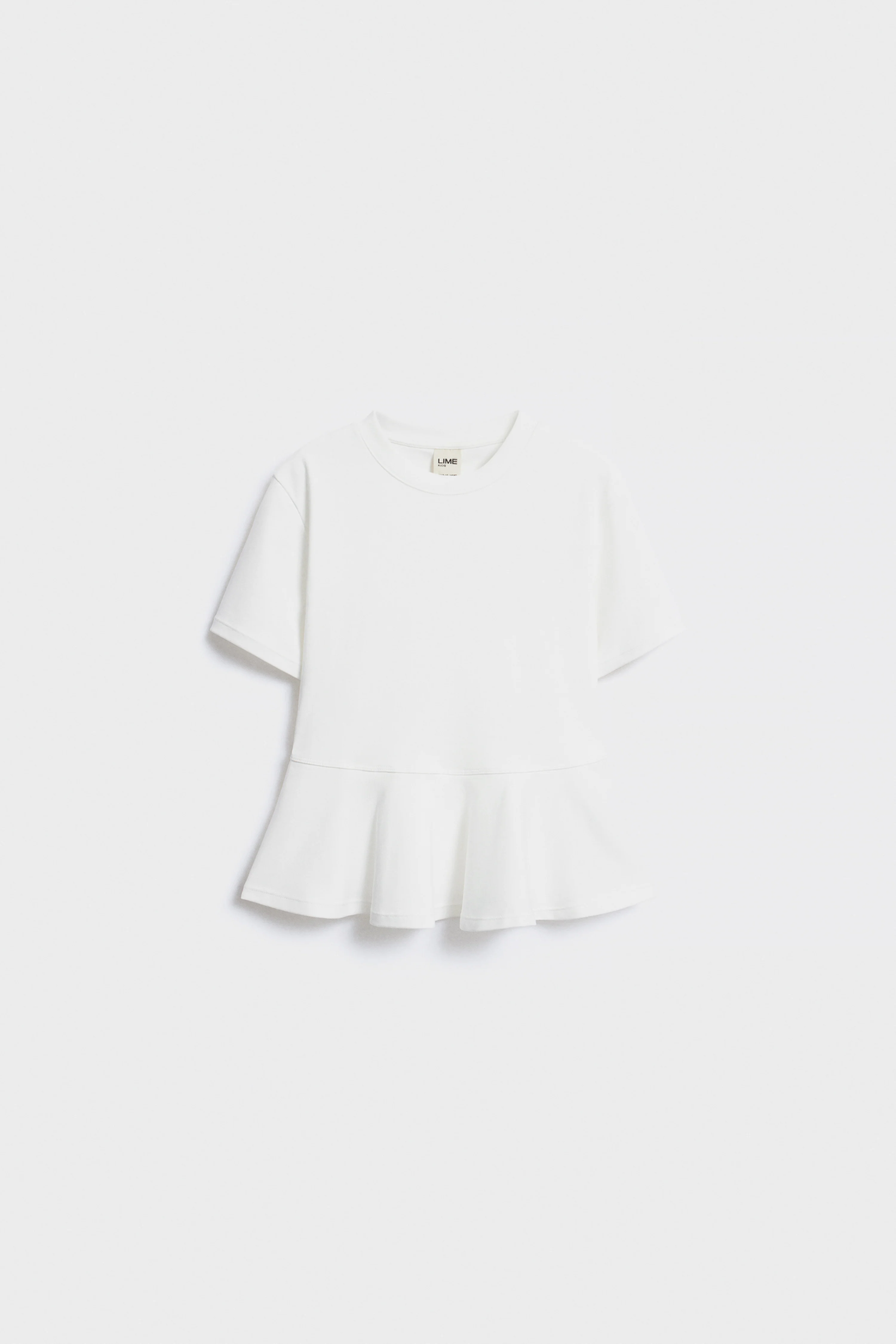 PEPLUM-HEM COTTON T-SHIRT - Image 3