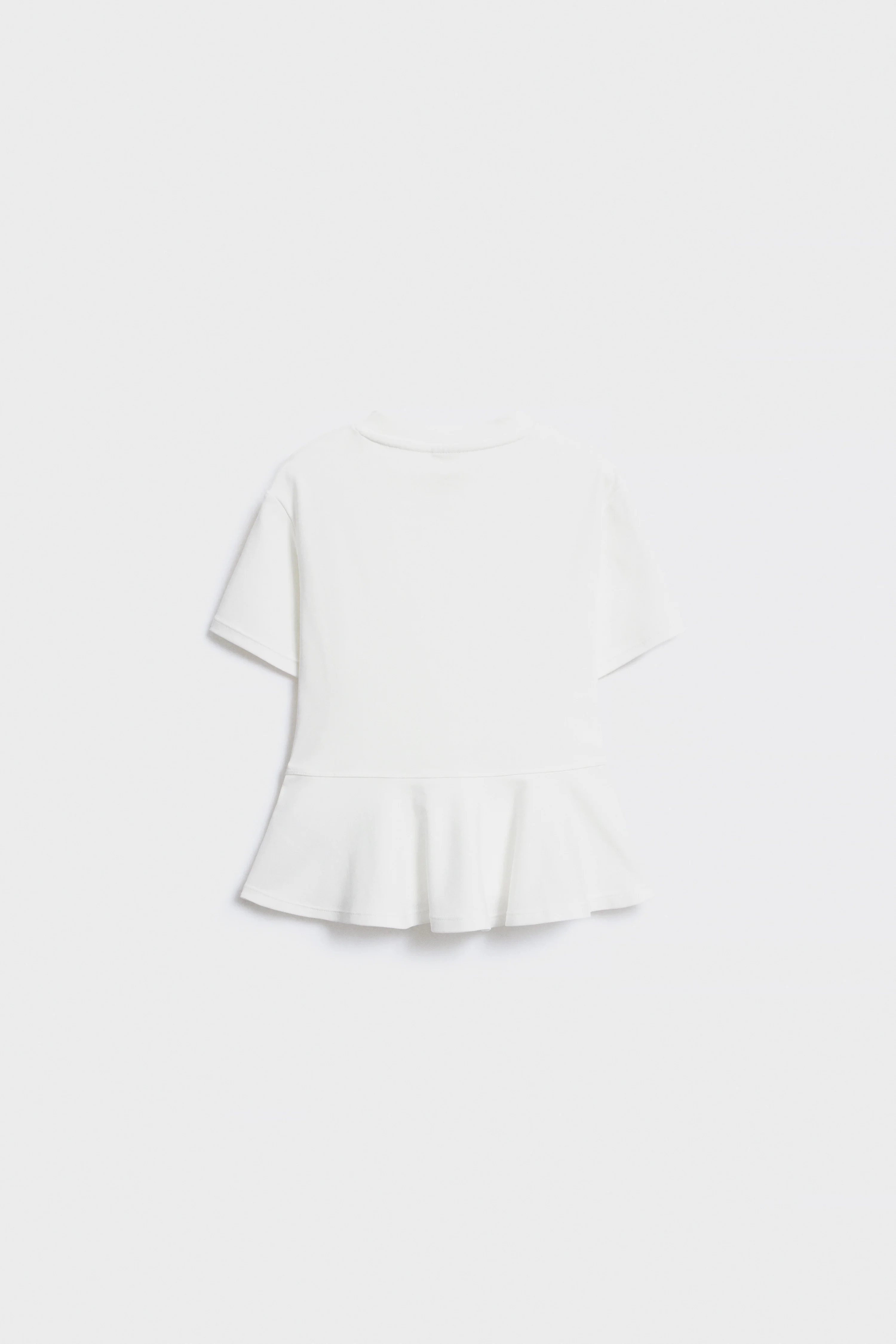 PEPLUM-HEM COTTON T-SHIRT - Image 4
