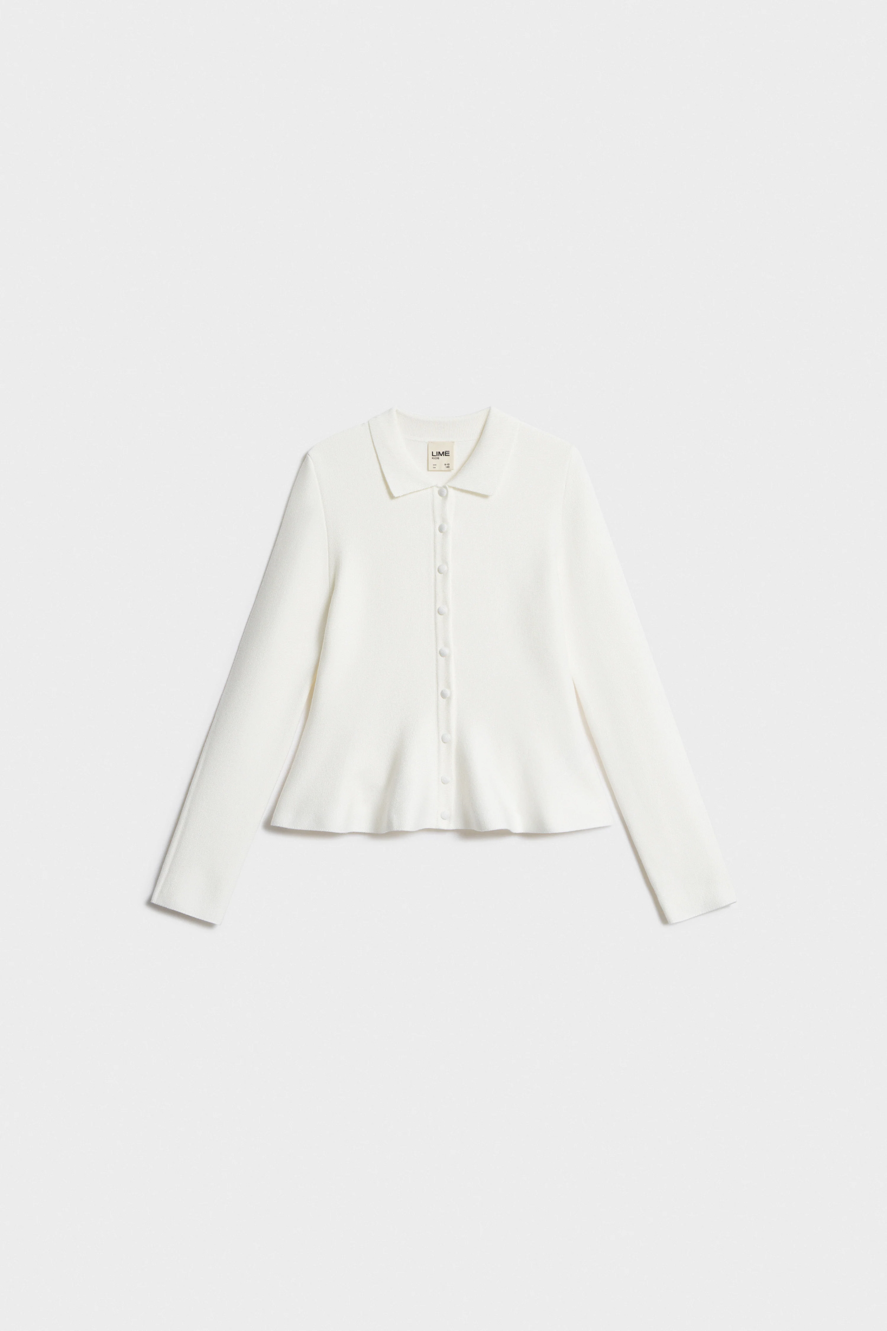 PEPLUM-HEM VISCOSE CARDIGAN - Image 4
