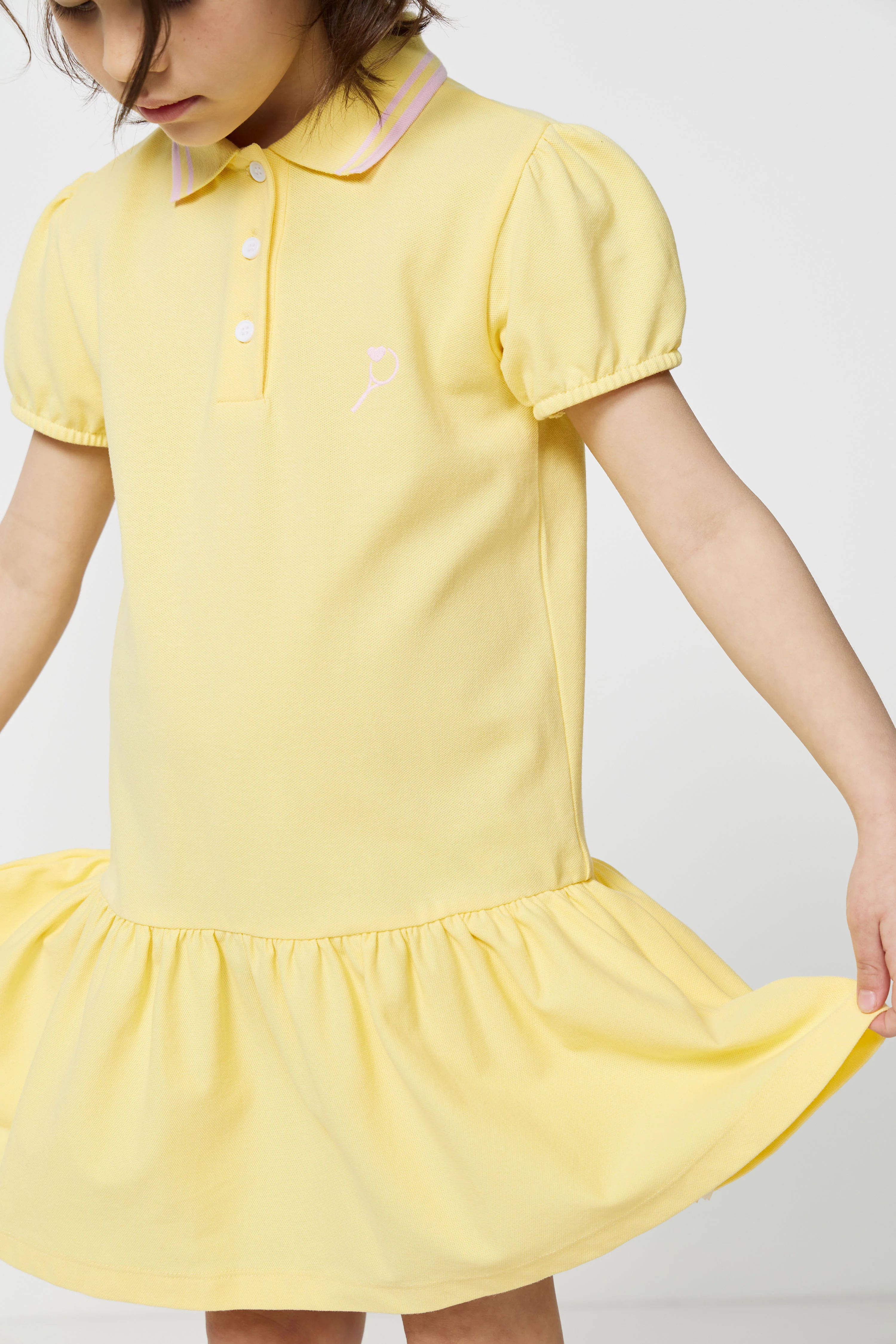 PIQUÉ POLO DRESS WITH EMBROIDERED DETAIL - Image 3