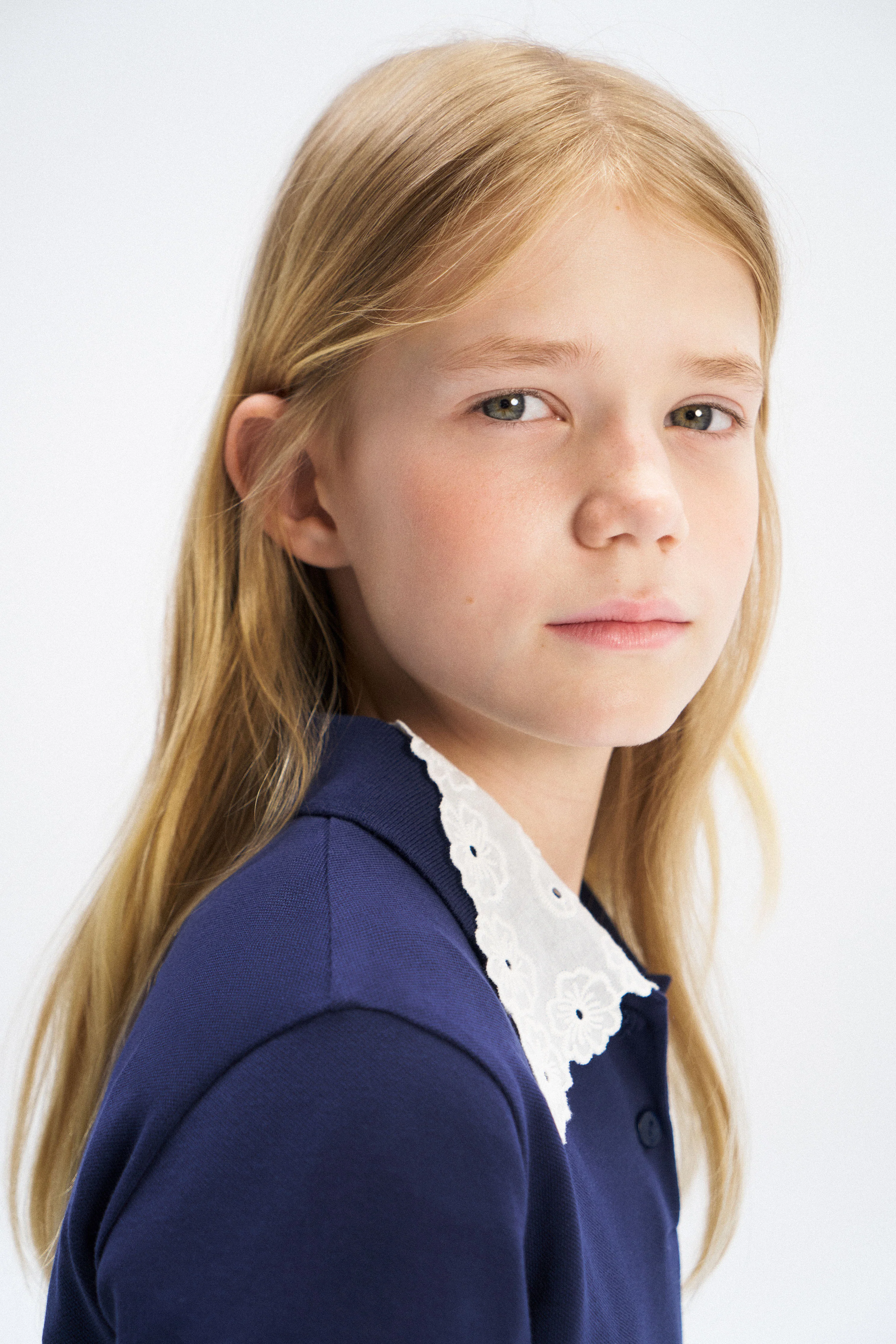 PIQUÉ POLO DRESS WITH LACE TRIM - Image 4