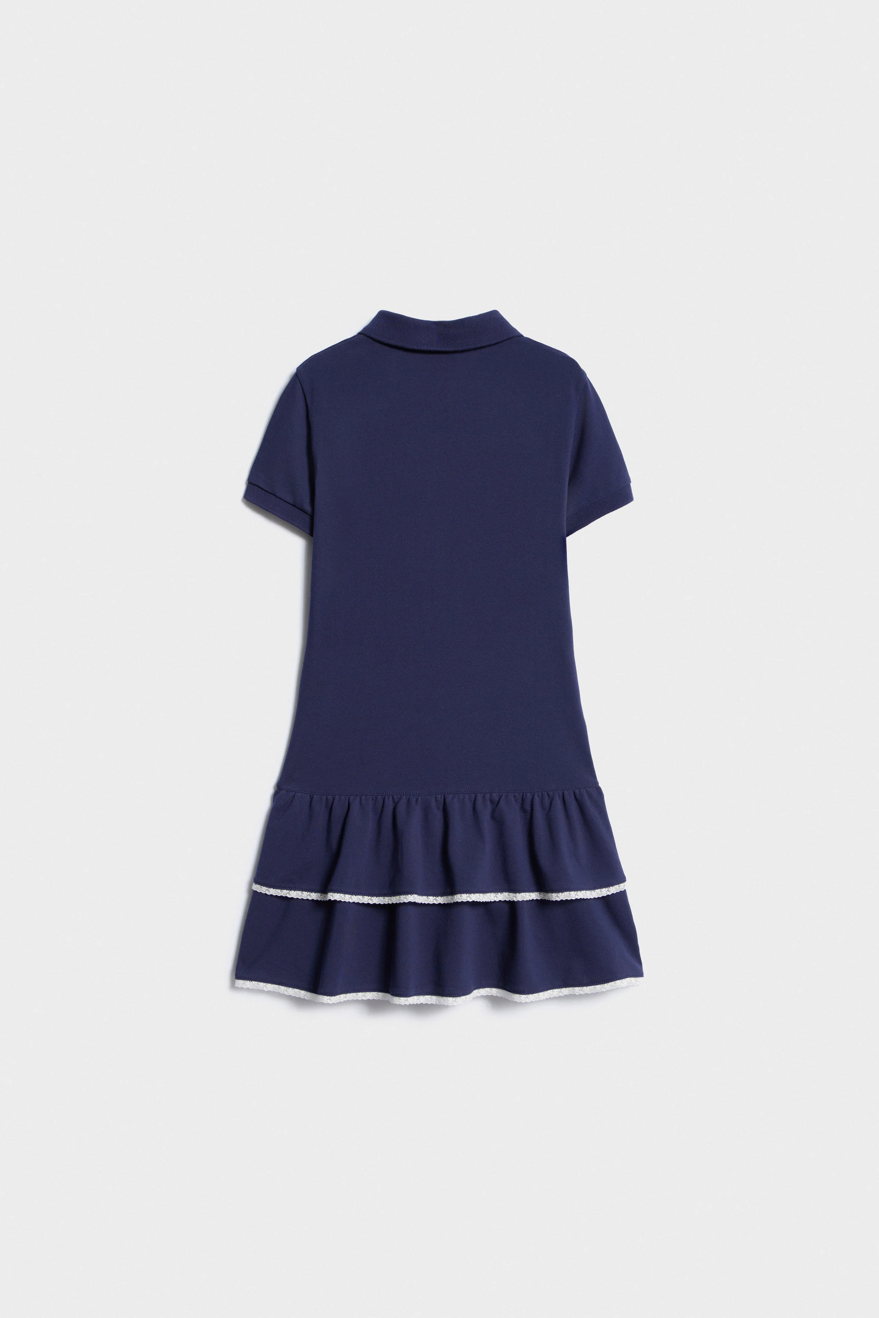 PIQUÉ POLO DRESS WITH LACE TRIM - Image 6