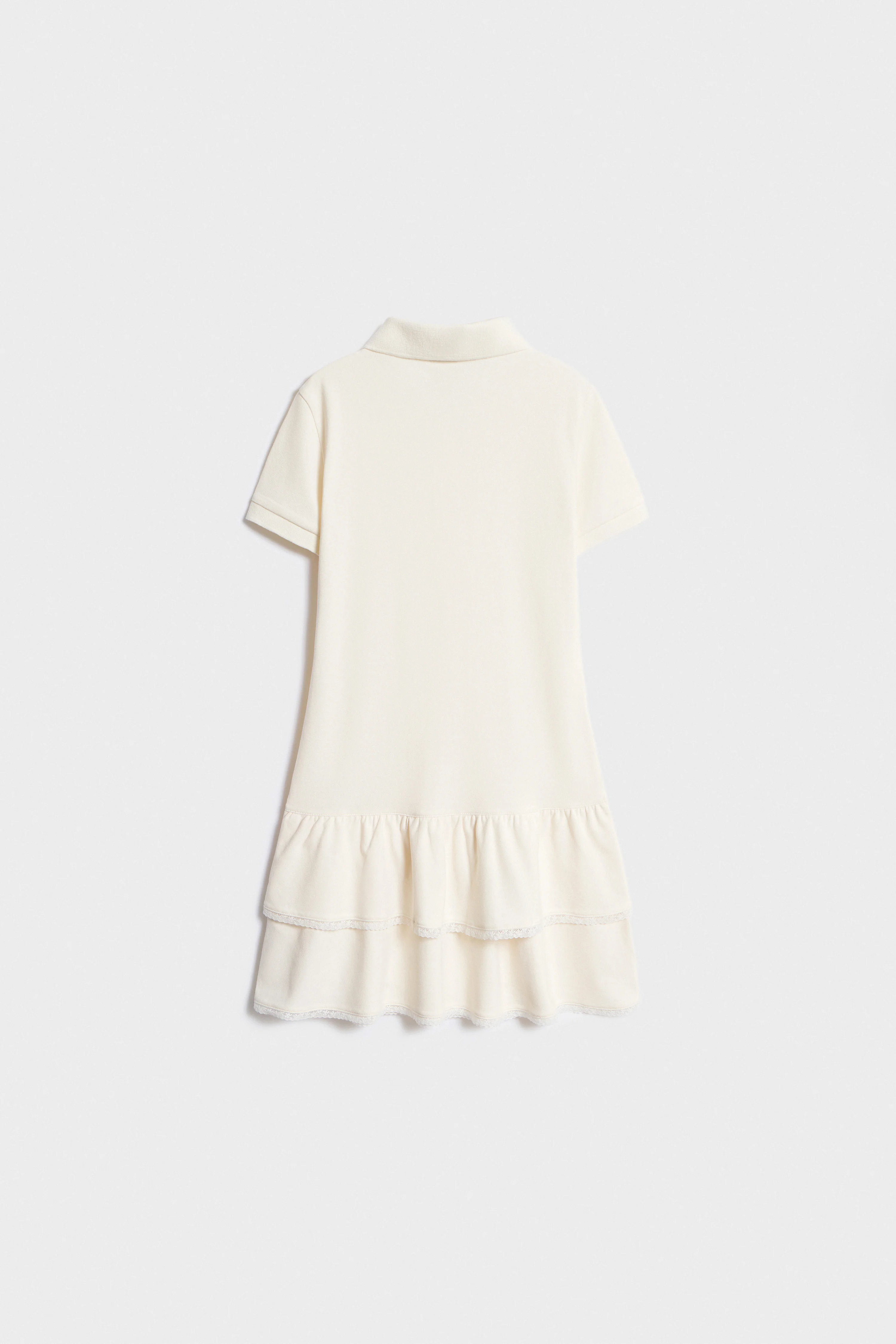 PIQUÉ POLO DRESS WITH LACE TRIM - Image 5