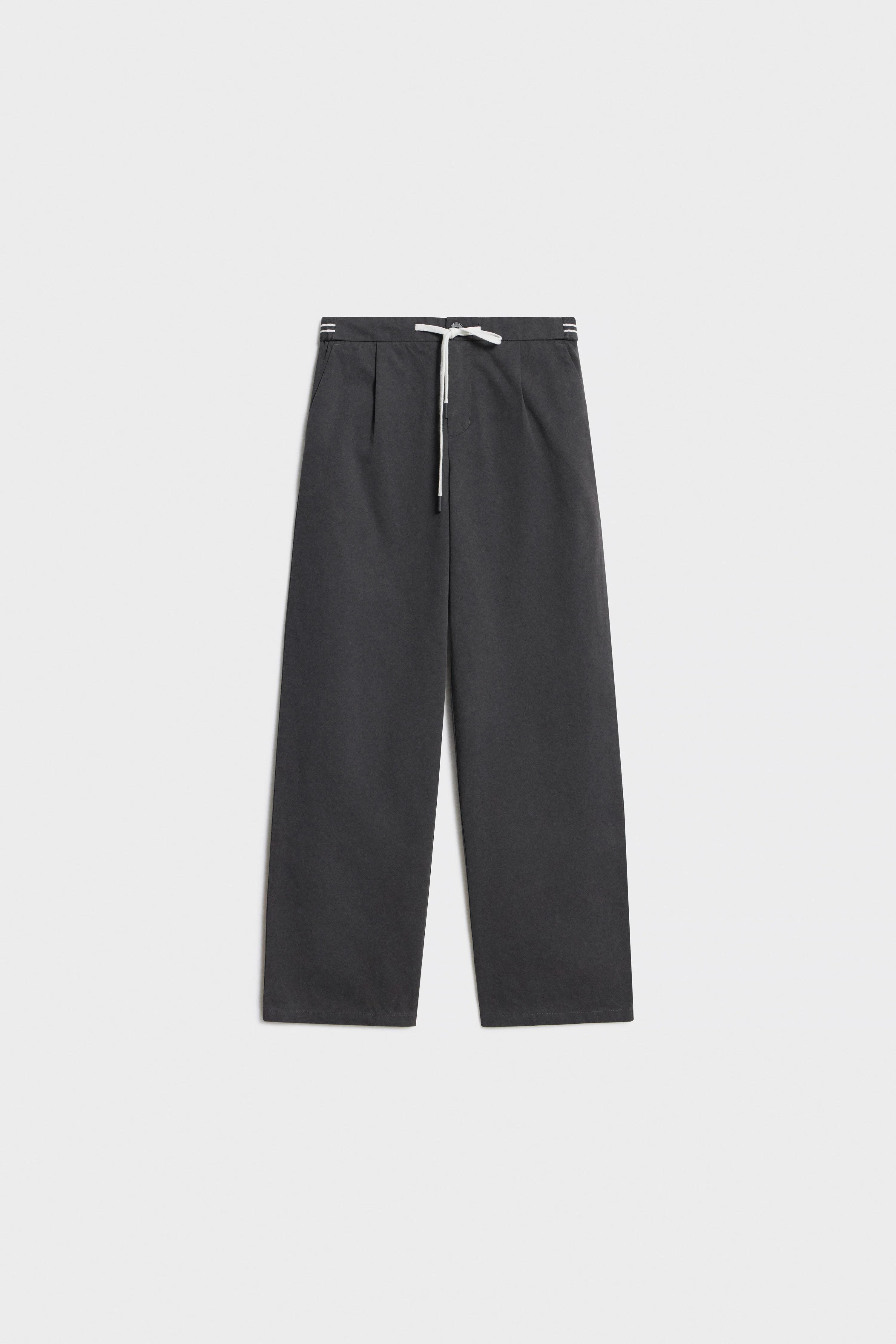 PLEAT-FRONT COTTON TROUSERS - Image 4