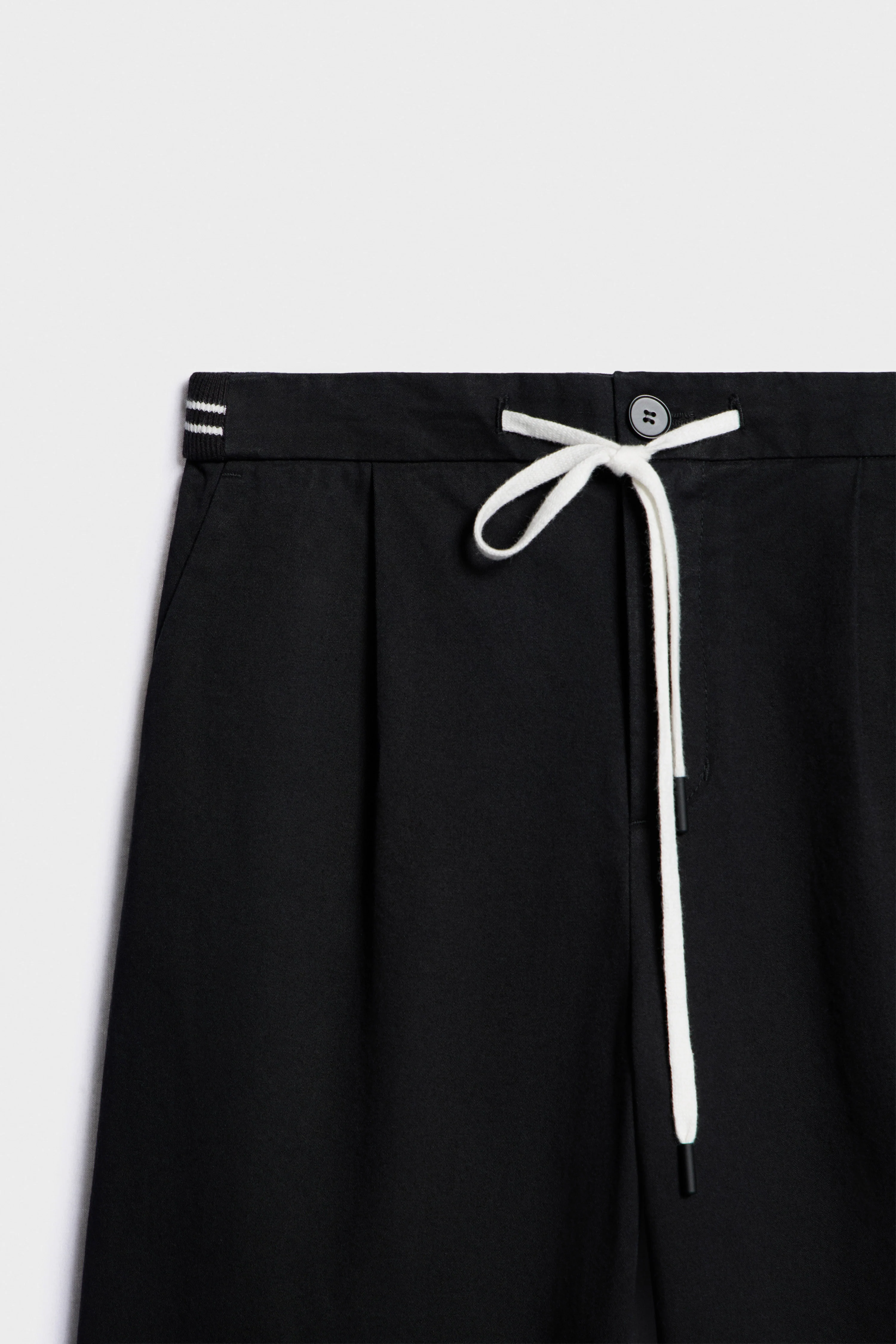 PLEAT-FRONT COTTON TROUSERS - Image 6
