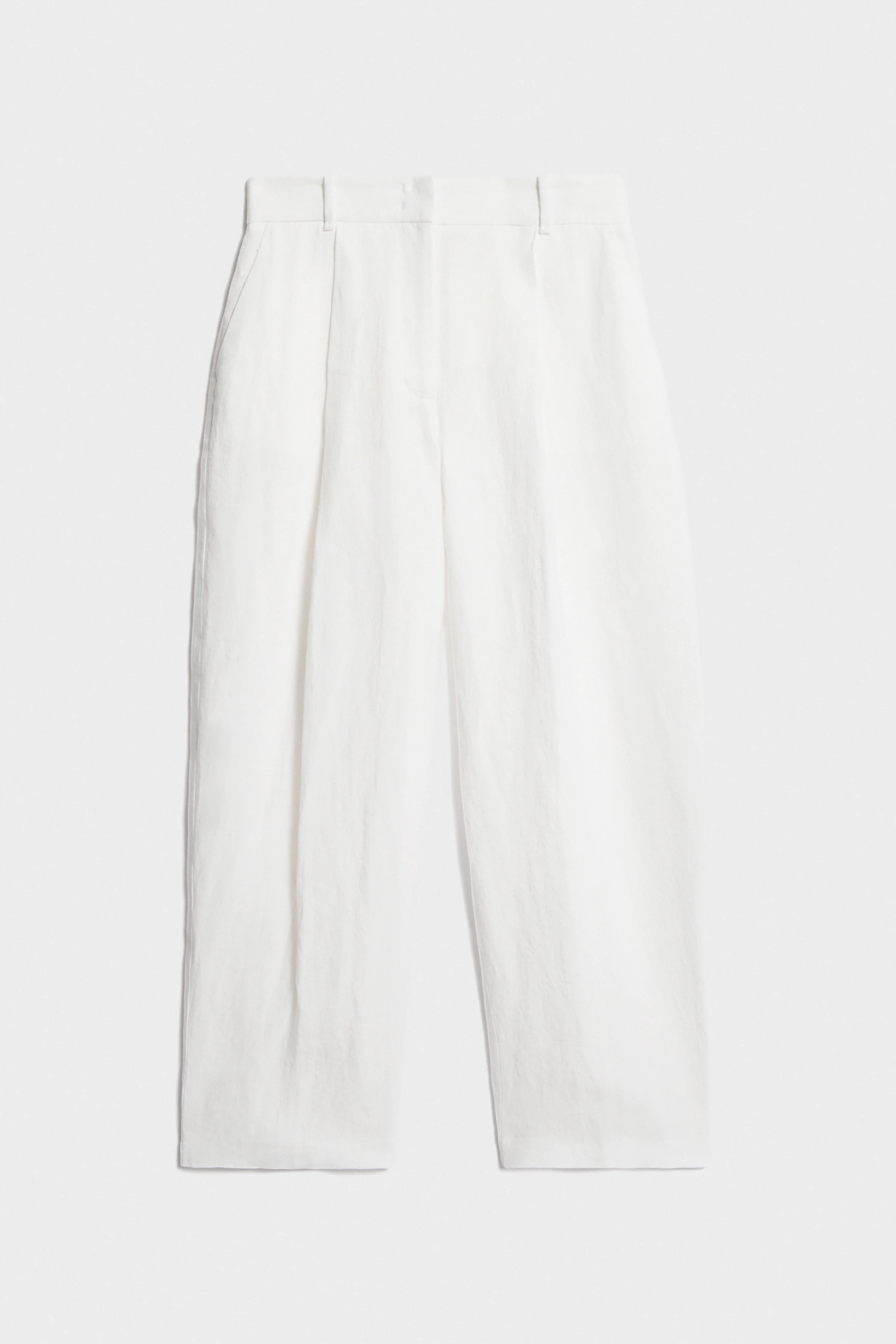 PLEAT-FRONT LINEN TROUSERS - Image 4