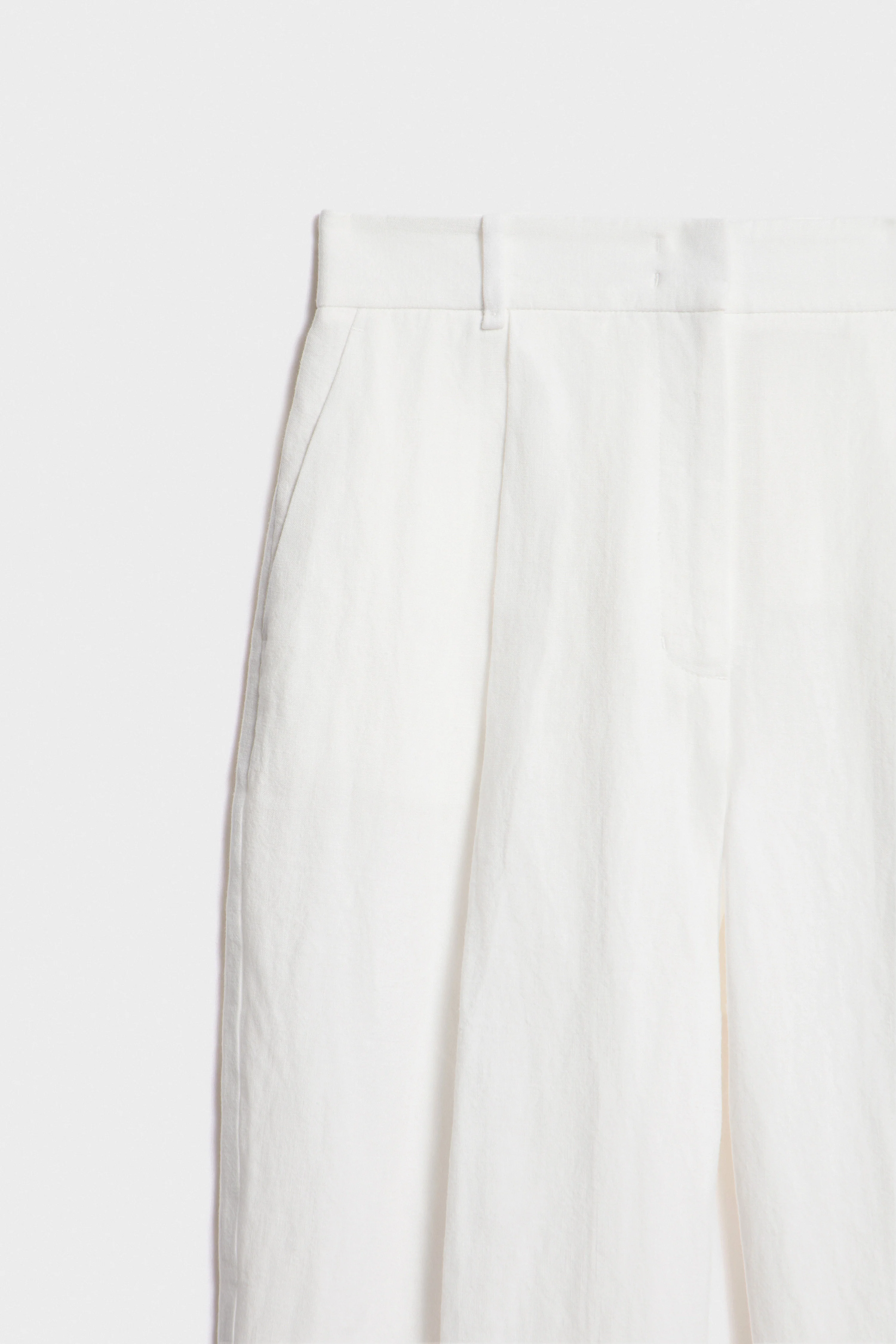 PLEAT-FRONT LINEN TROUSERS - Image 6