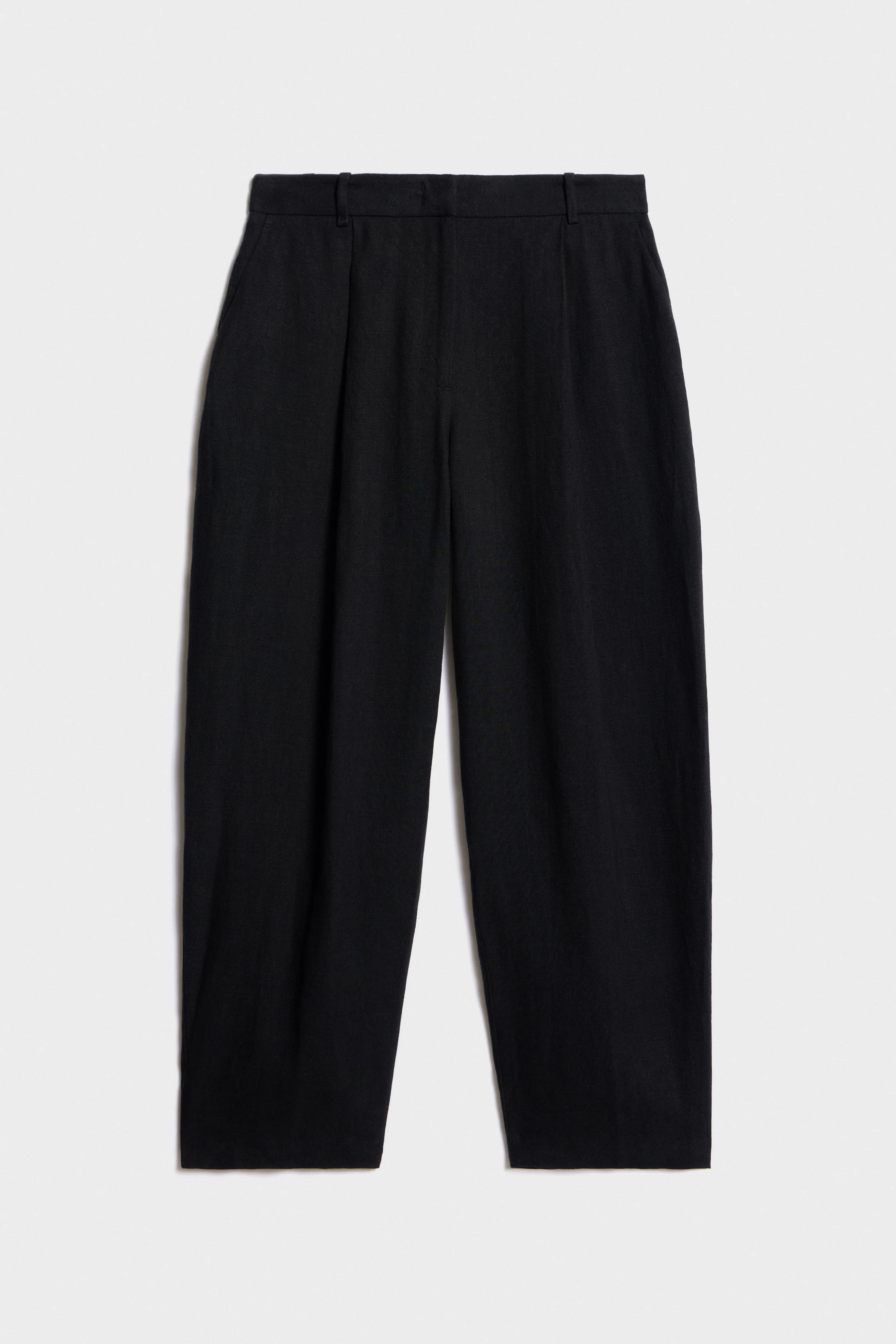 PLEAT-FRONT LINEN TROUSERS - Image 5