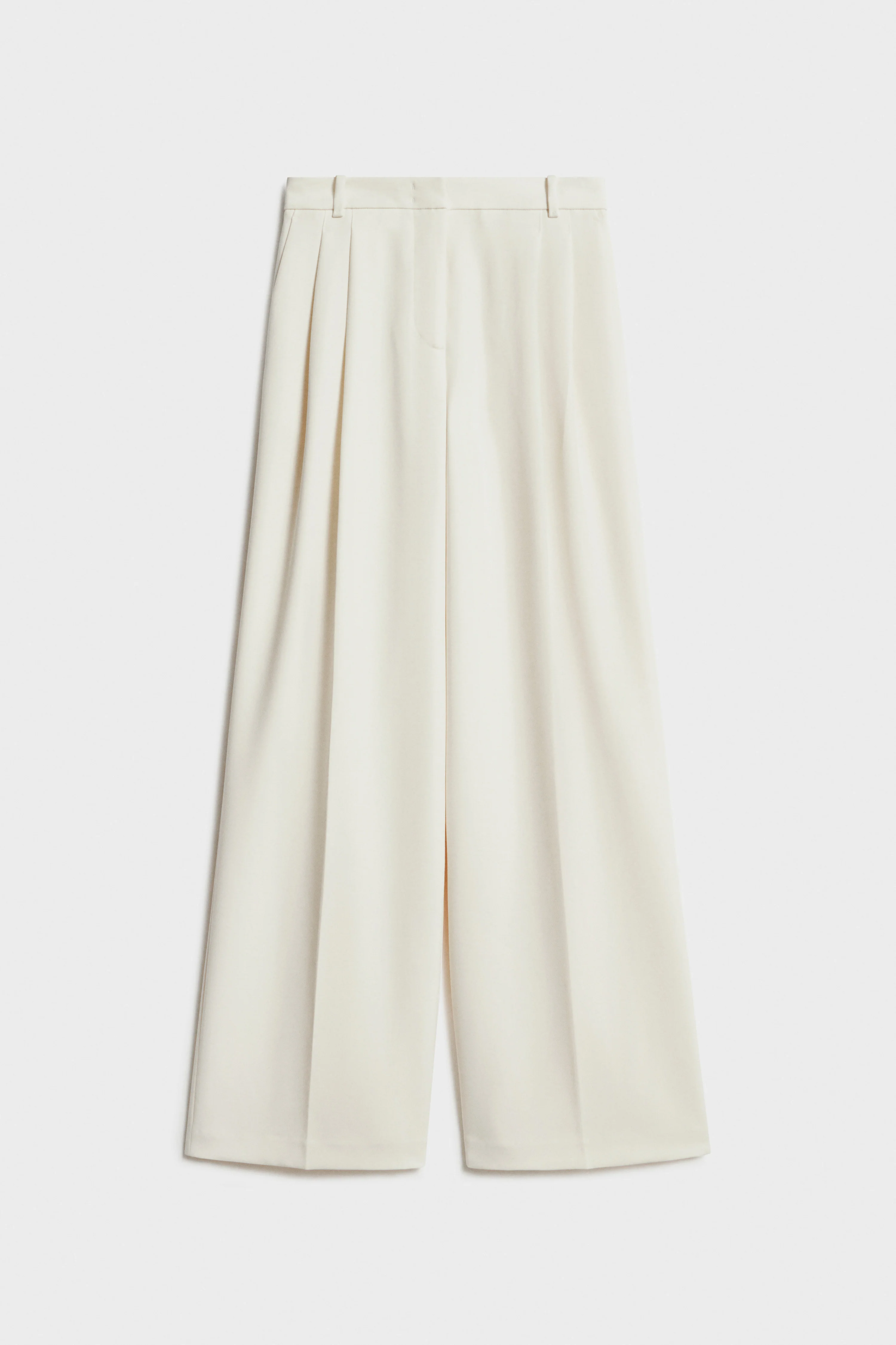PLEAT-FRONT WIDE-LEG TROUSERS - Image 6